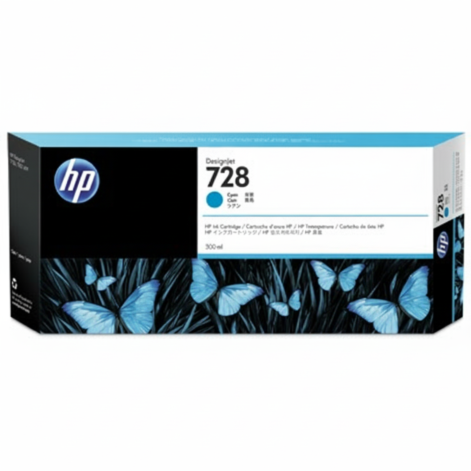 Original OEM Ink Cartridge HP 728 300ml (F9K17A) (Cyan)