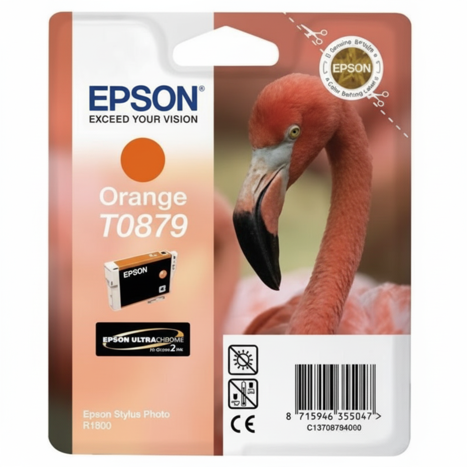 Original OEM Ink Cartridge Epson T0879 (C13T08794010) (Orange)