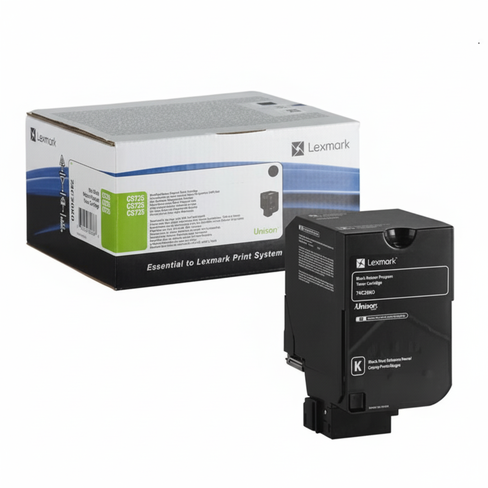 Original OEM Toner Lexmark CX725 H K (74C2HKE) (Black)