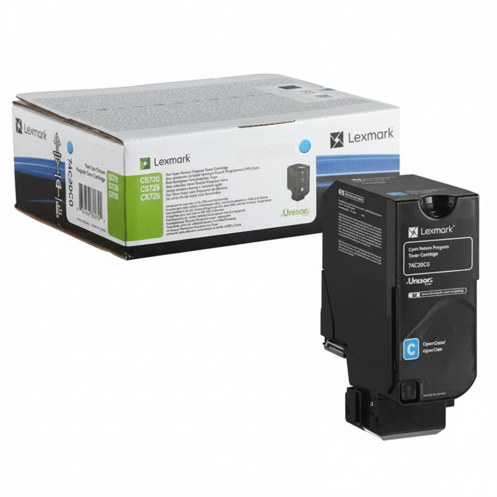 Original OEM Toner Lexmark CX725 C (74C20C0) (Cyan)
