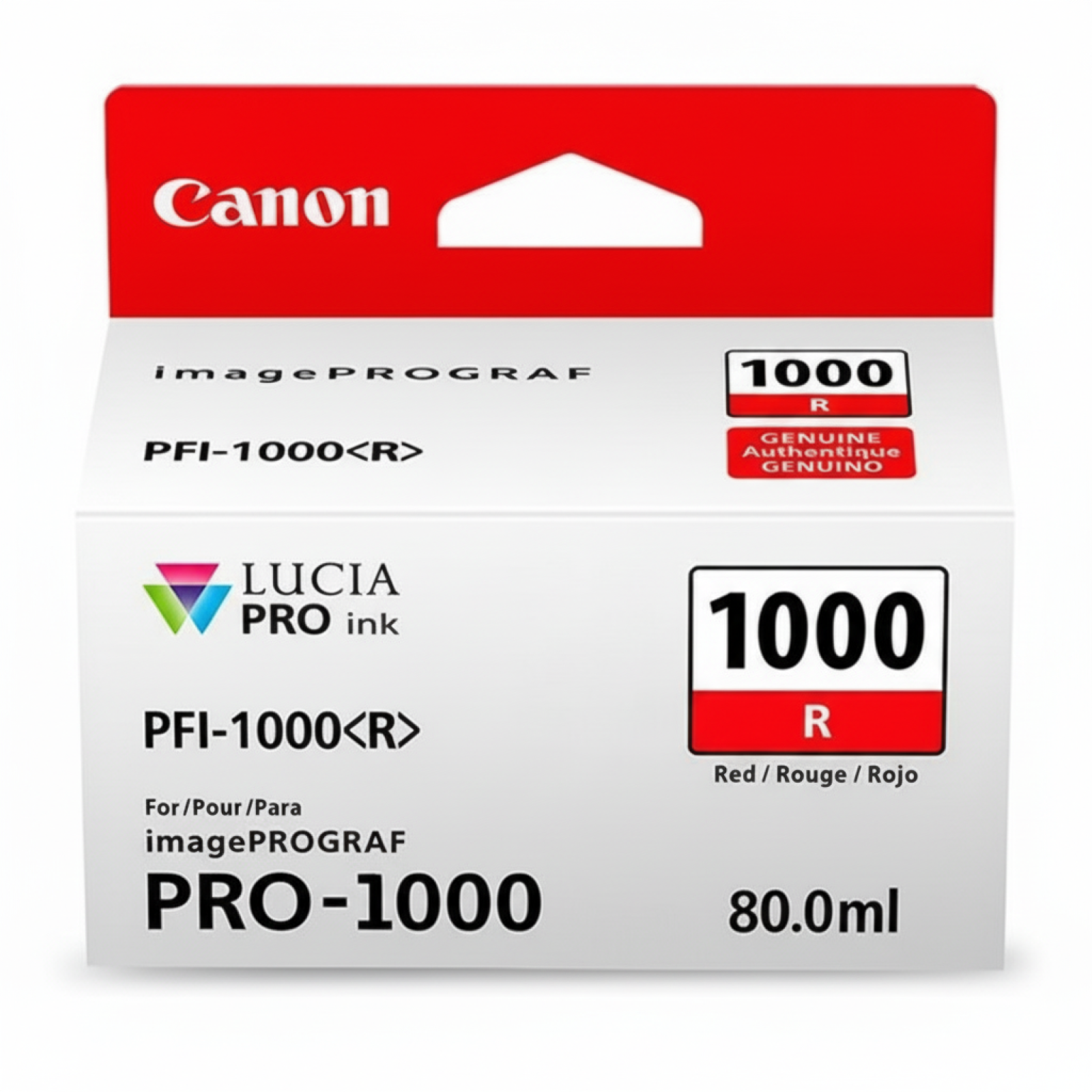 Original OEM Ink Cartridge Canon PFI-1000R (0554C002) (Red)