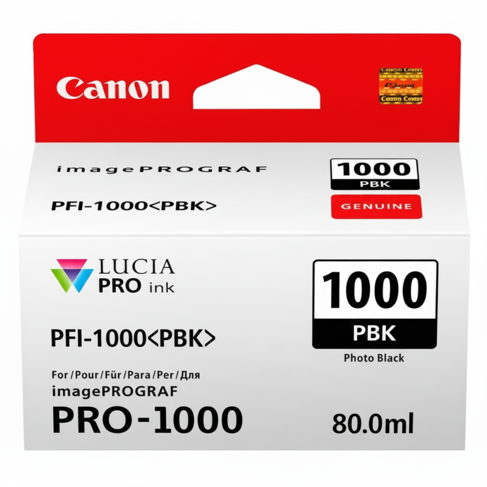 Original OEM Ink Cartridge Canon PFI-1000PBK (0546C002) (Black Photo)