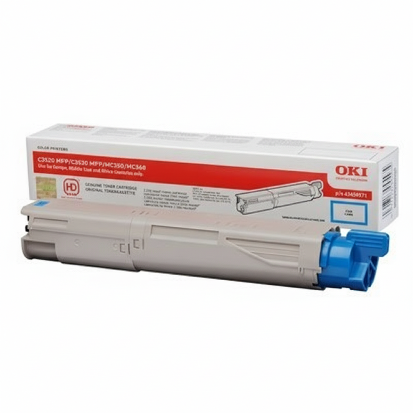 Original OEM Toner Oki C3520 3530 (43459371) (Cyan)