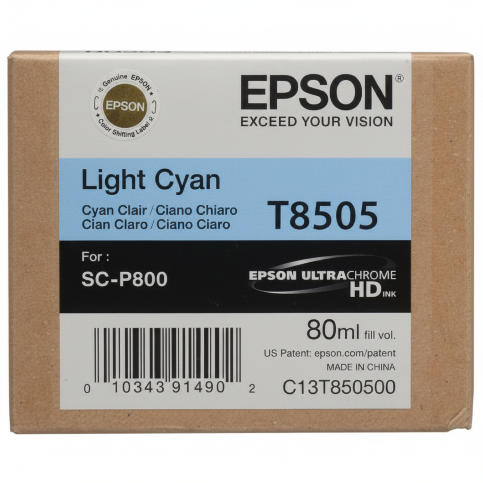Original OEM Ink Cartridge Epson T8505 (C13T850500) (Light cyan)