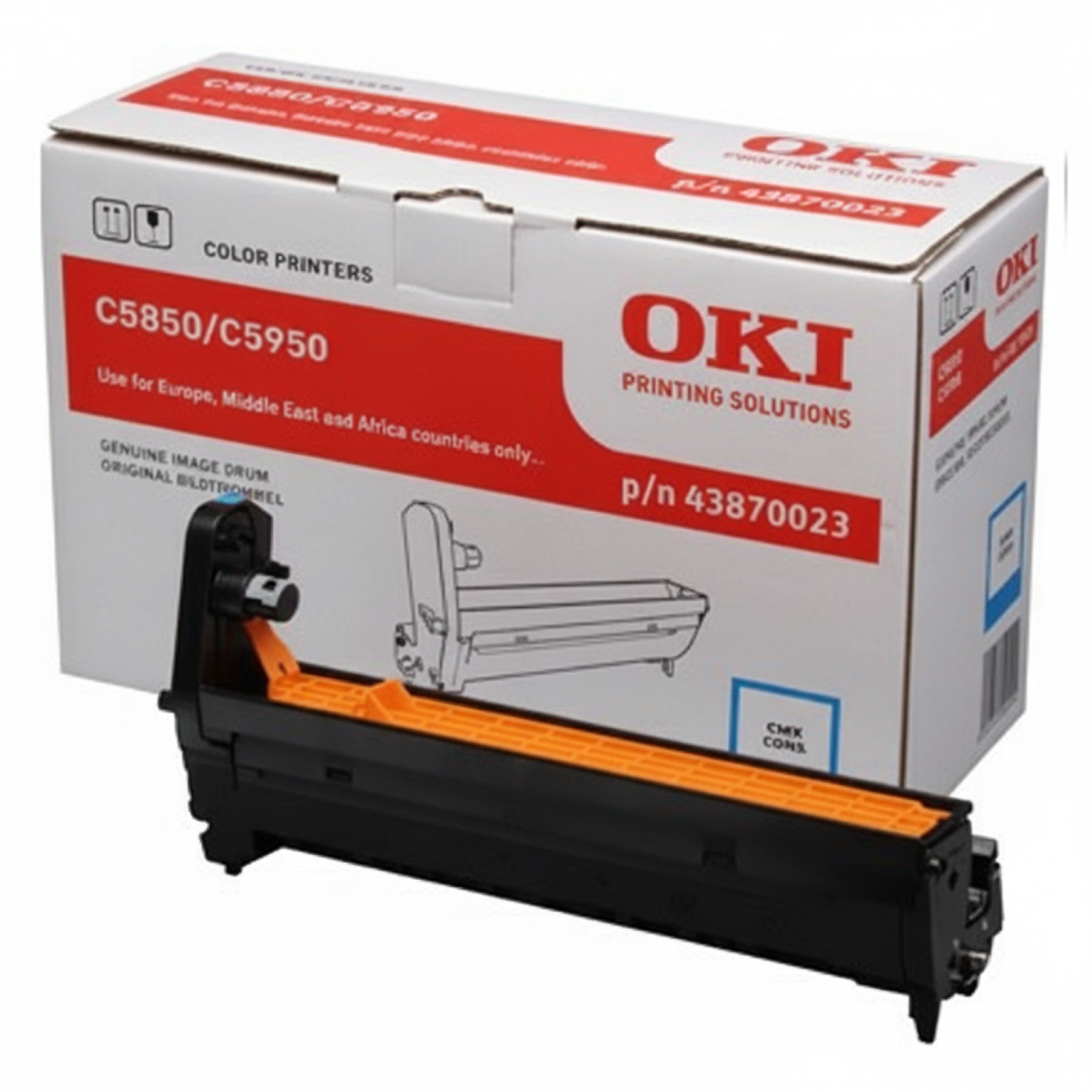 Original OEM Drum Unit Oki C5850 5950 (43870023) (Cyan)