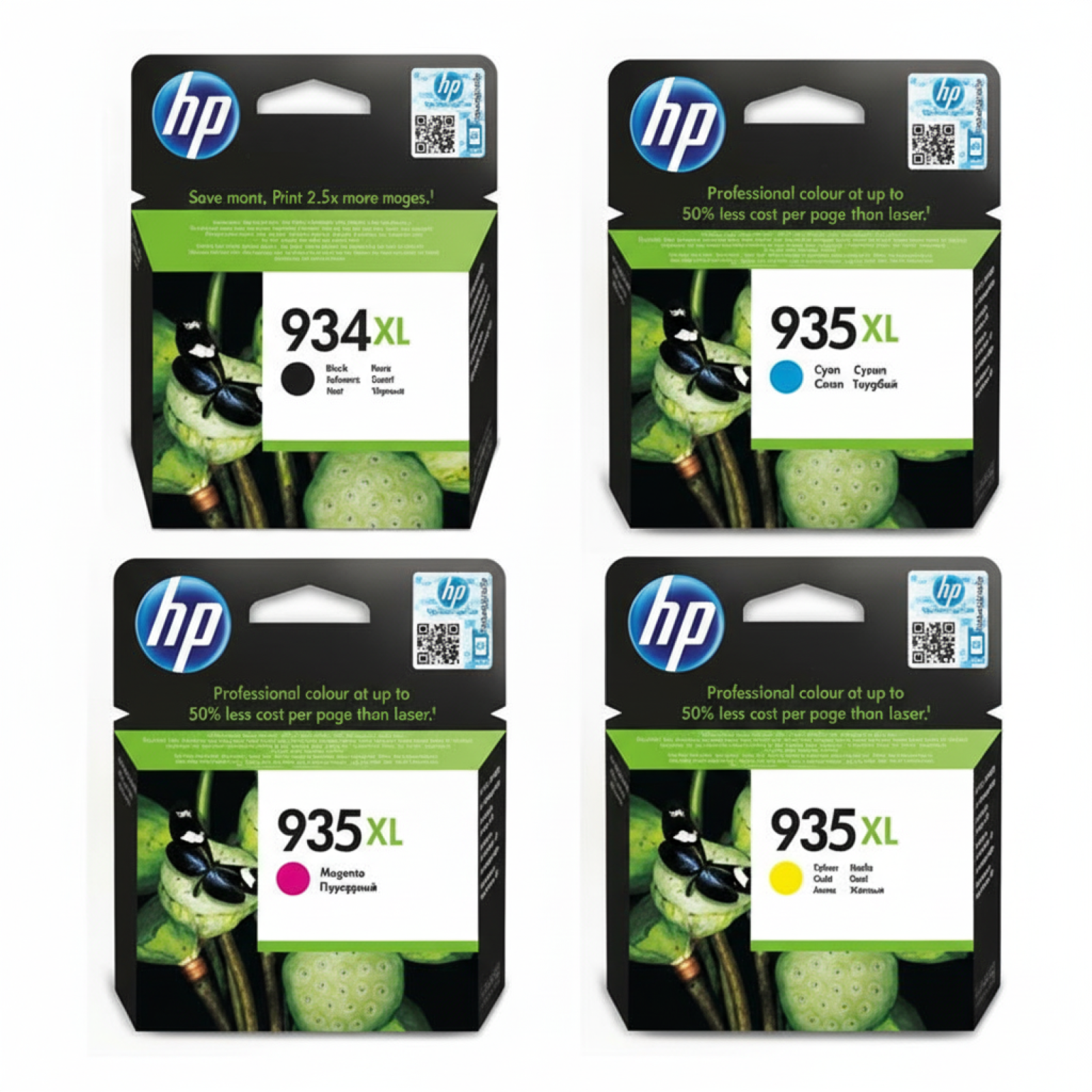 Original OEM Ink Cartridges HP 934 XL BK + 935 XL CMY (X4E14AE) (multi pack)