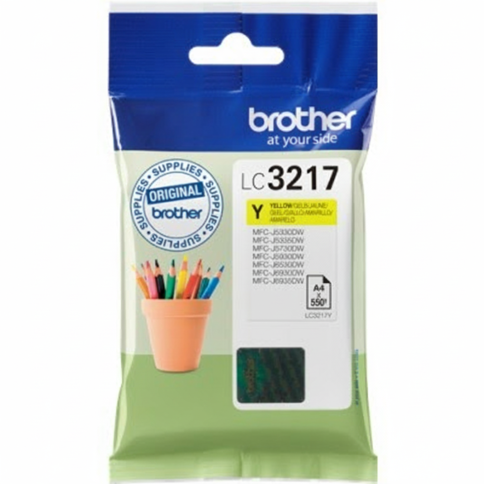 Original OEM Ink Cartridge Brother LC-3217 Y (LC3217Y) (Yellow)