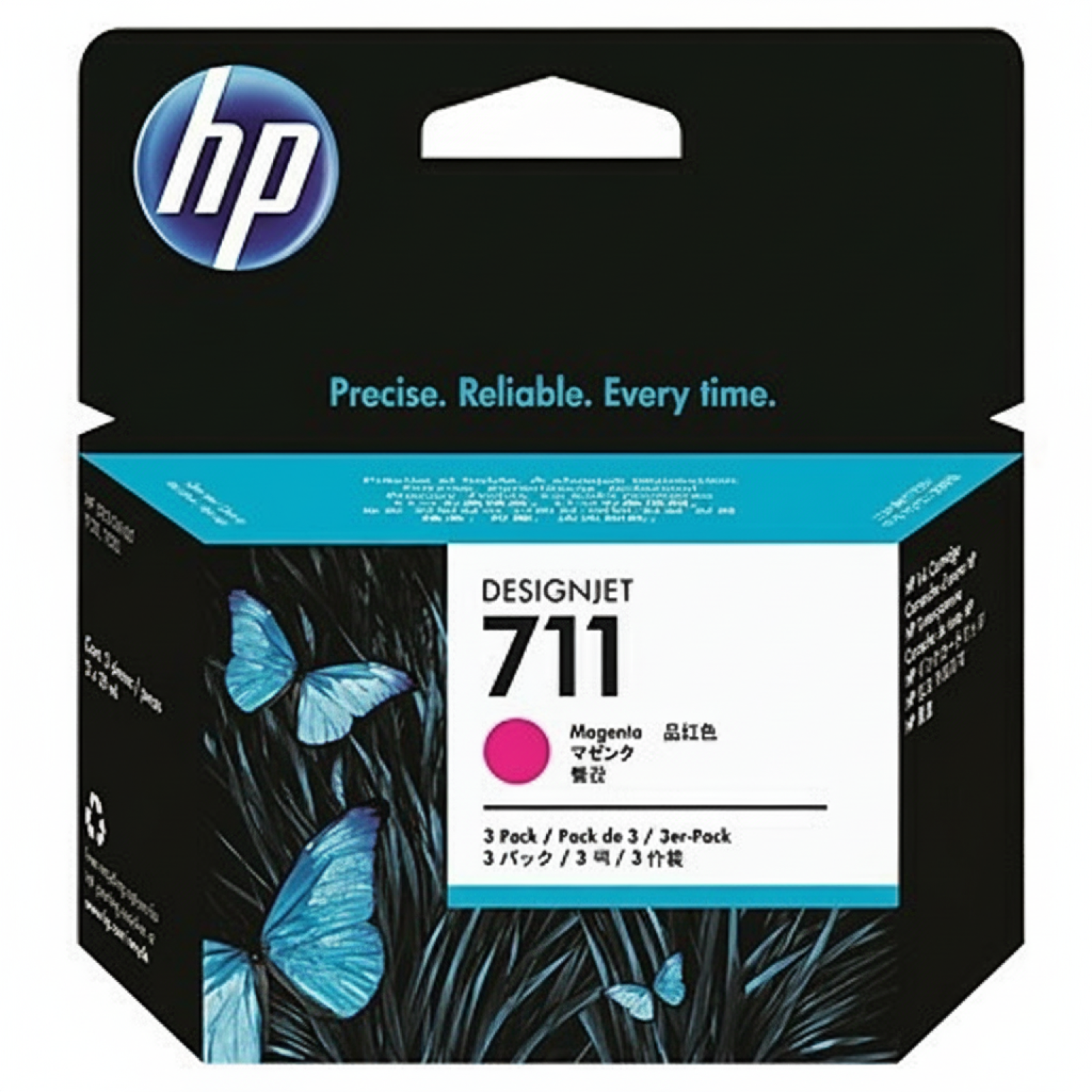 Original OEM Ink Cartridges HP 711 (CZ135A) (Magenta) (3-pack)