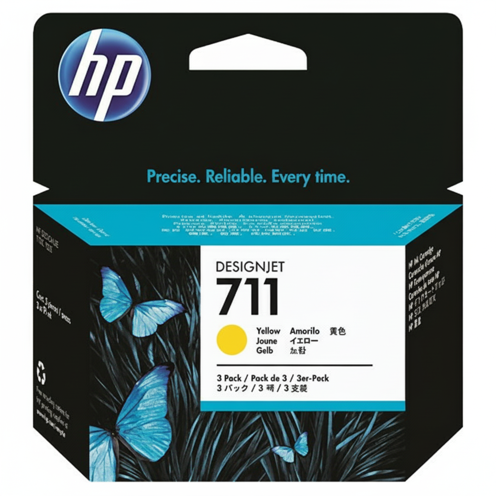 Original OEM Ink Cartridges HP 711 (CZ136A) (Yellow) (3-pack)