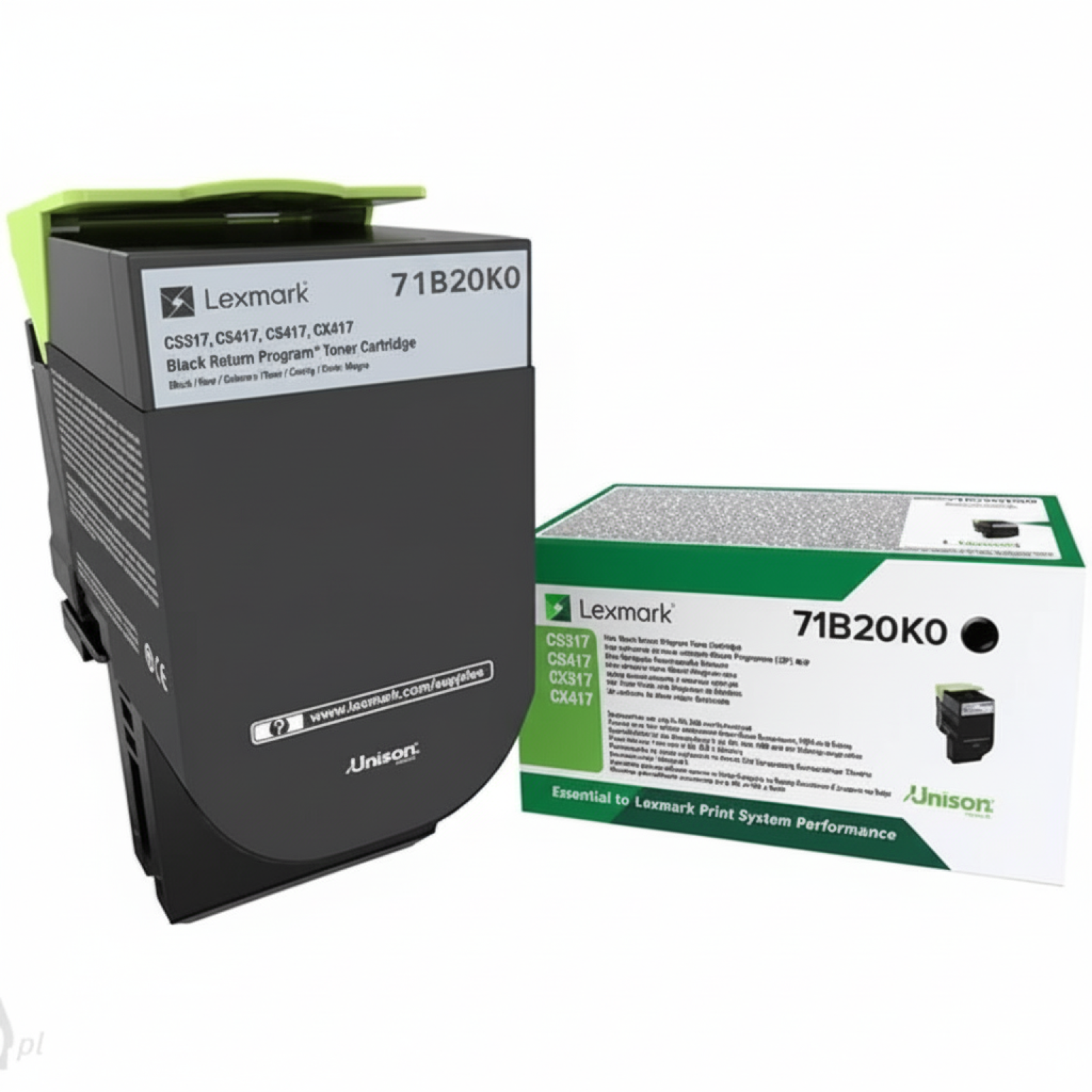 Original OEM Toner Lexmark CX417 K (71B20K0) (Black)