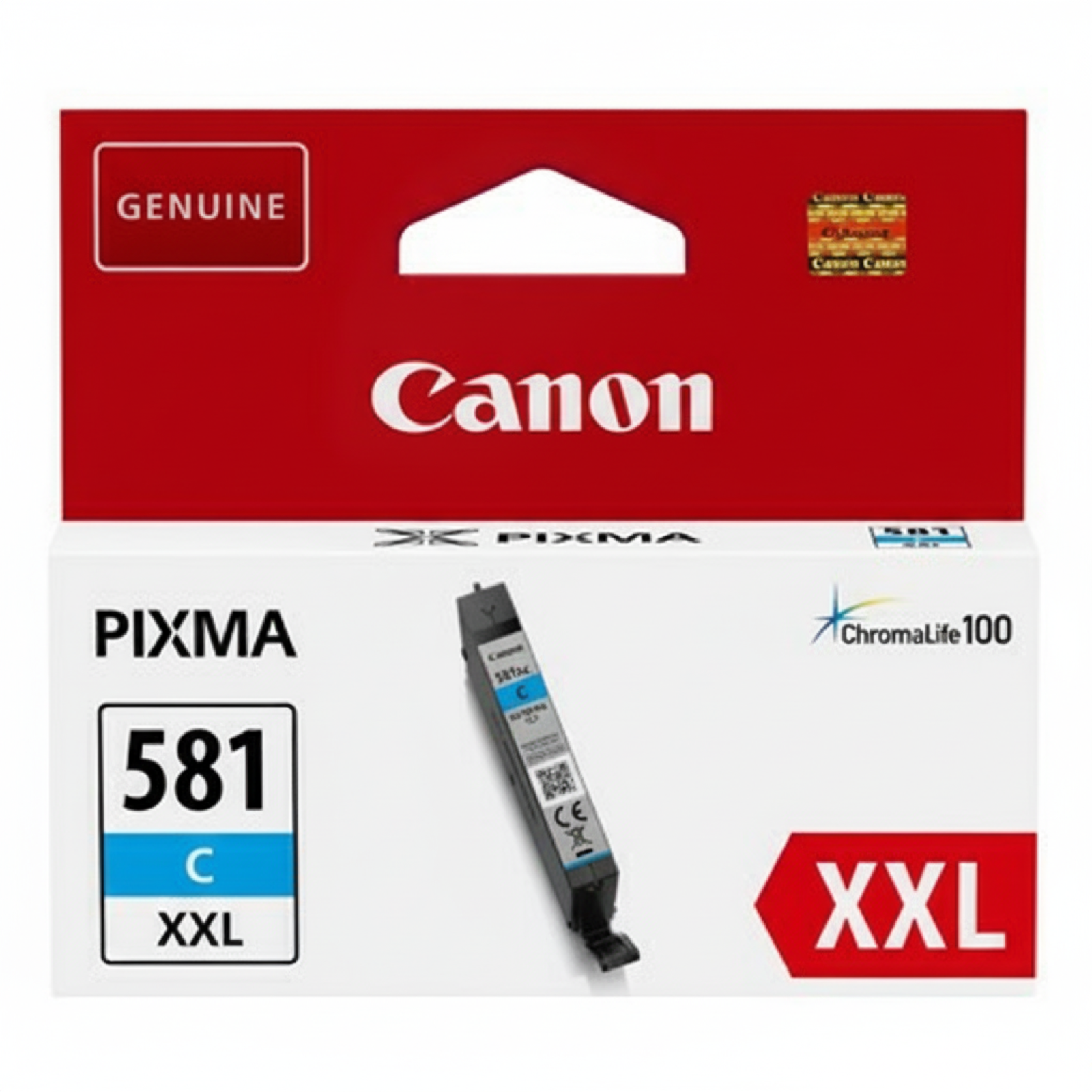 Original OEM Ink Cartridge Canon CLI-581 XXL C (1995C001) (Cyan)