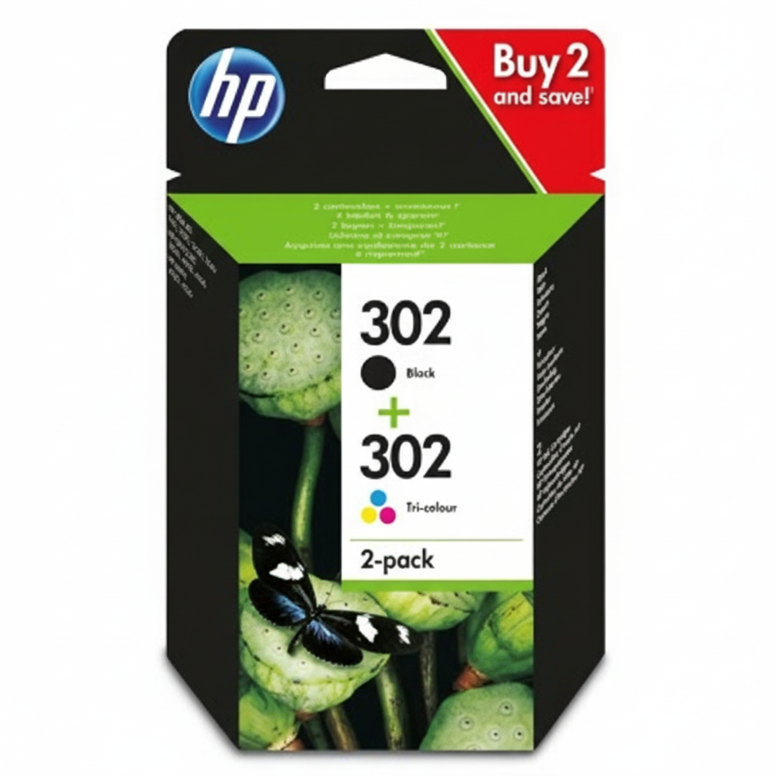 Original OEM Ink Cartridges HP 302 BK + 302 C (X4D37AE) (multi pack)