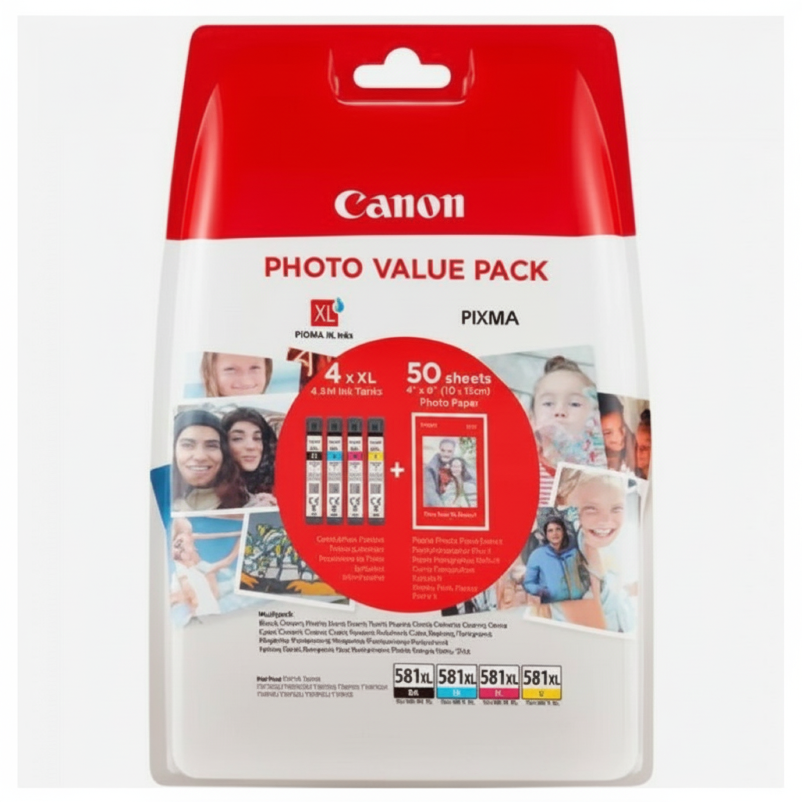 Original OEM Ink Cartridges Canon CLI-581 XL CMYK (2052C004) (4xpack)