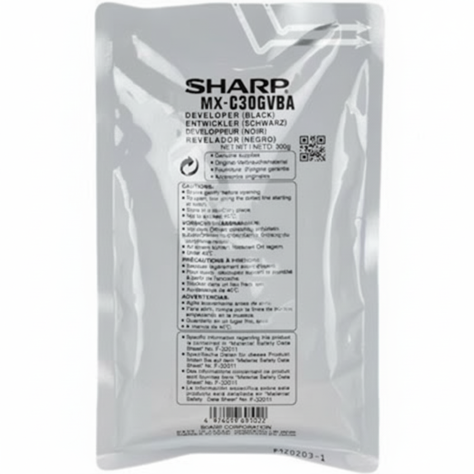 Original OEM Developer Sharp MX-C30GVB (MXC30GVB) (Black)