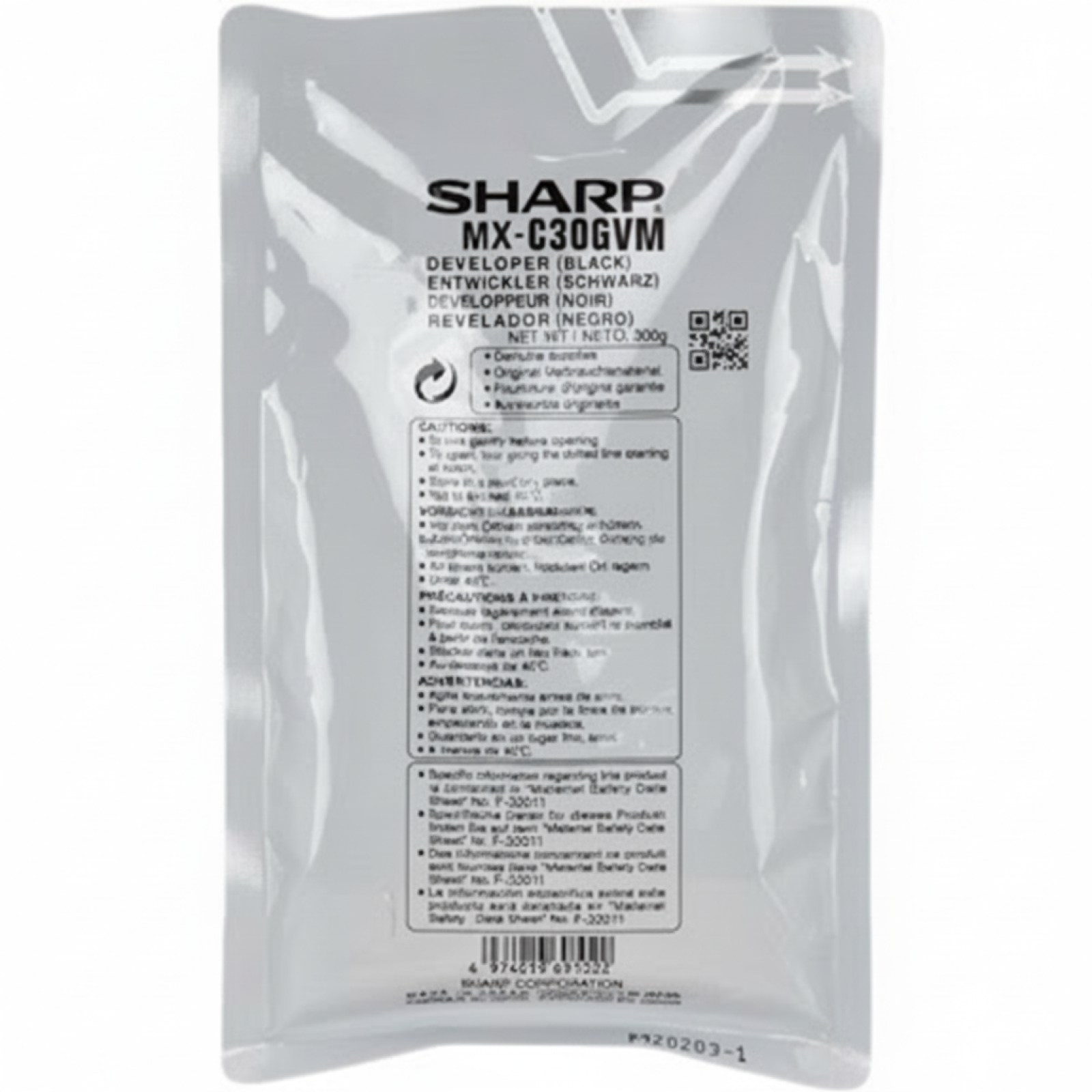 Original OEM Developer Sharp MX-C30GVM (MXC30GVM) (Magenta)