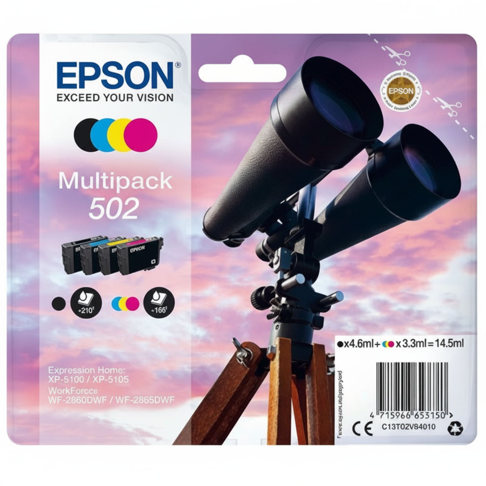 Original OEM Ink Cartridges Epson 502 (C13T02V64010) (multi pack)