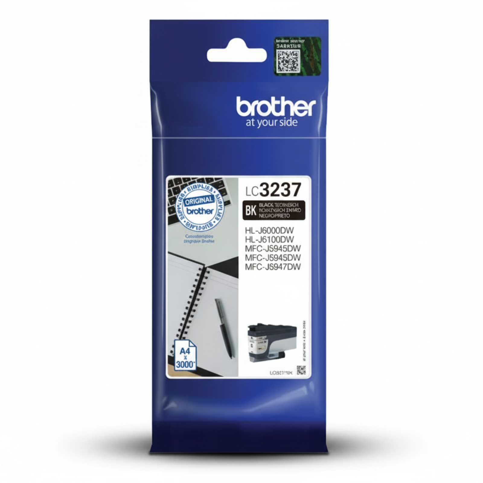 Original OEM Ink Cartridge Brother LC-3237 BK (LC3237BK) (Black)