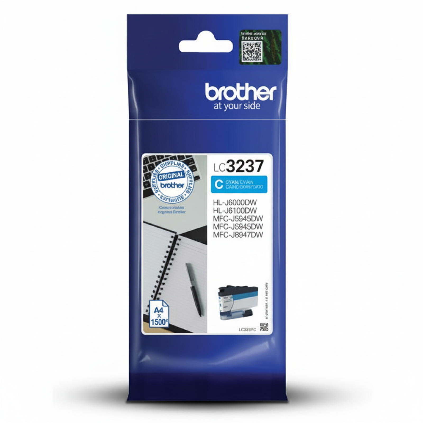 Original OEM Ink Cartridge Brother LC-3237 C (LC3237C) (Cyan)