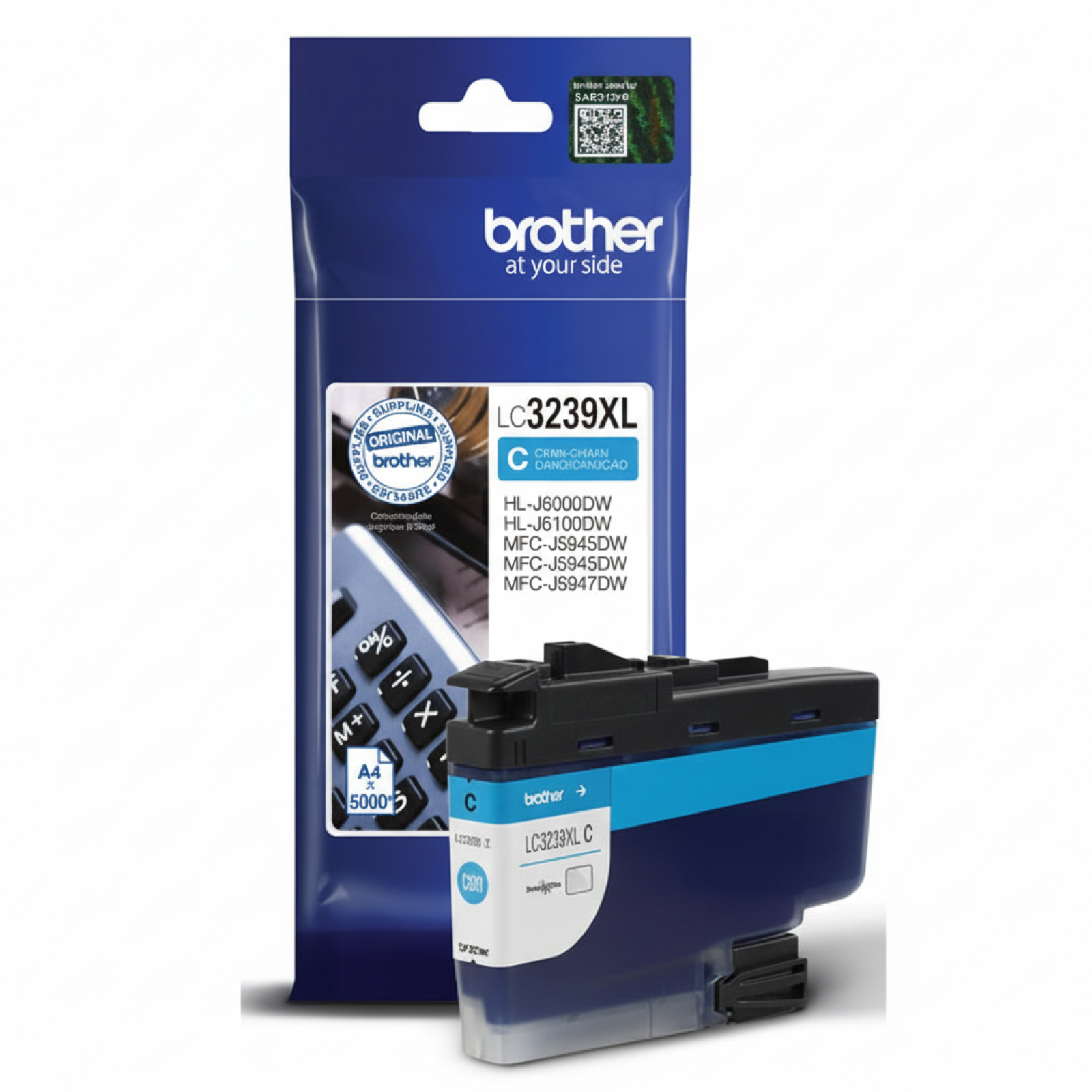 Original OEM Ink Cartridge Brother LC-3239 XL C (LC3239XLC) (Cyan)