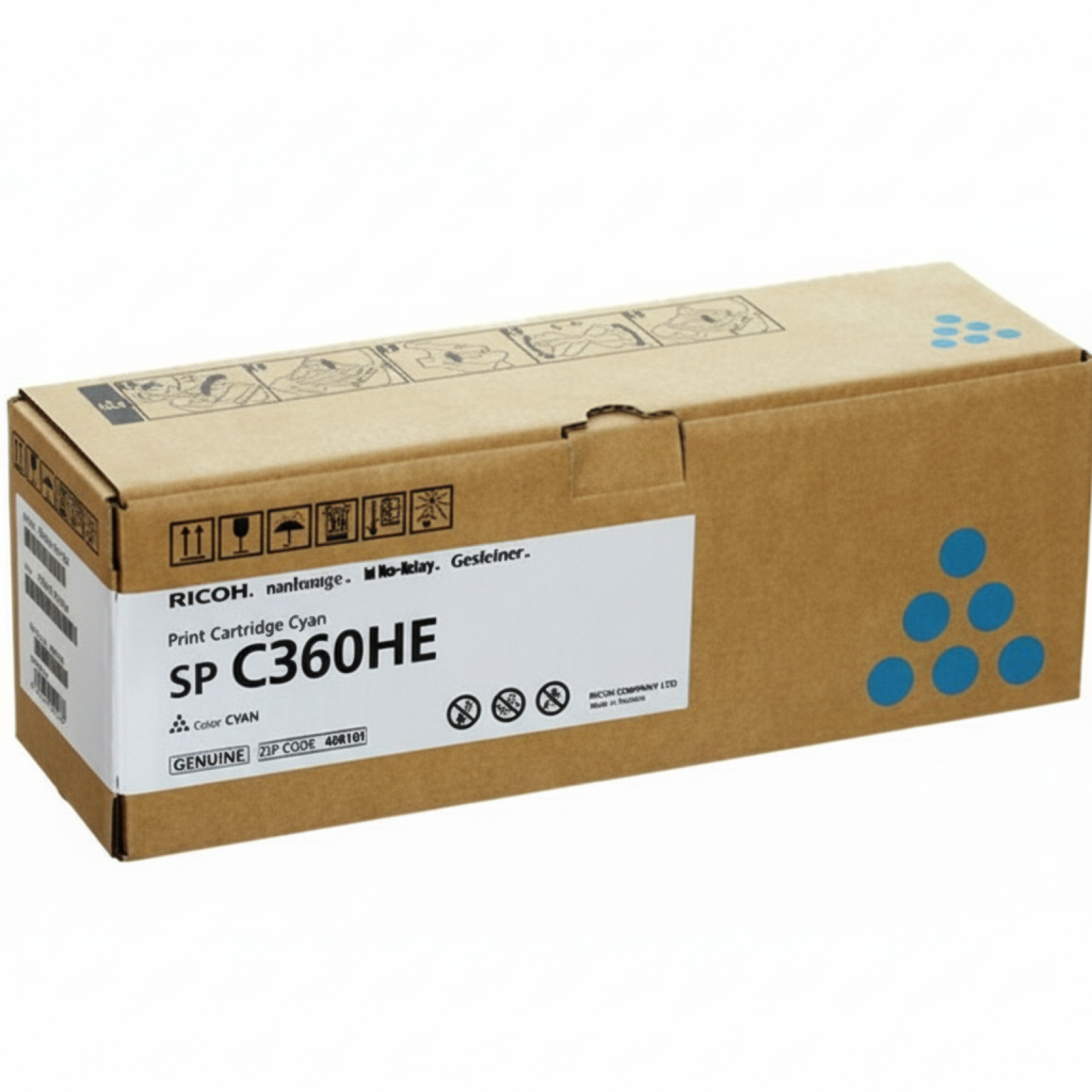 Original OEM Toner Ricoh C360HE (408185) (Cyan)