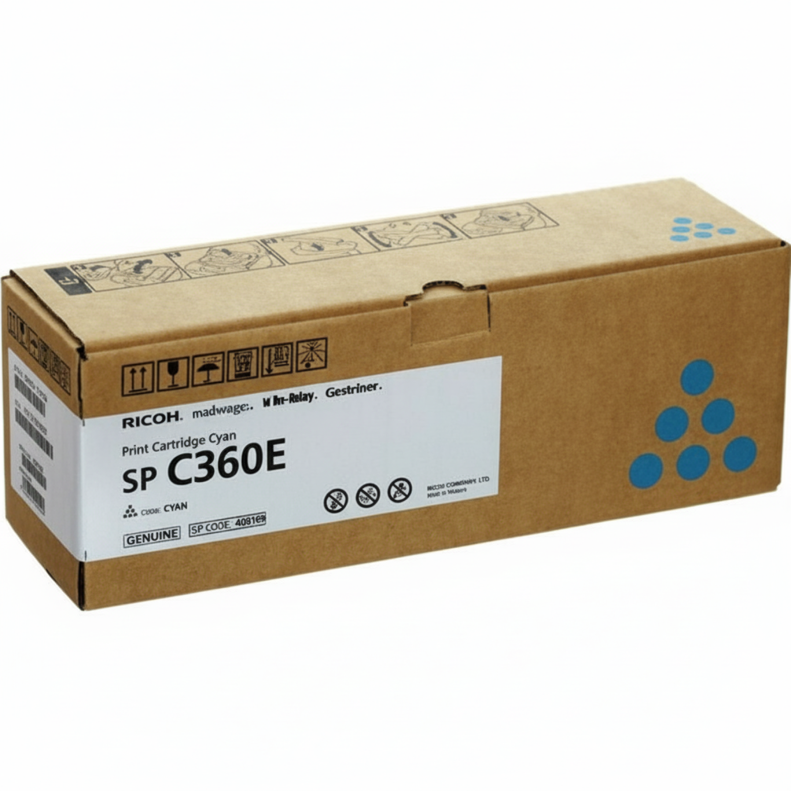 Original OEM Toner Ricoh C360E (408189) (Cyan)