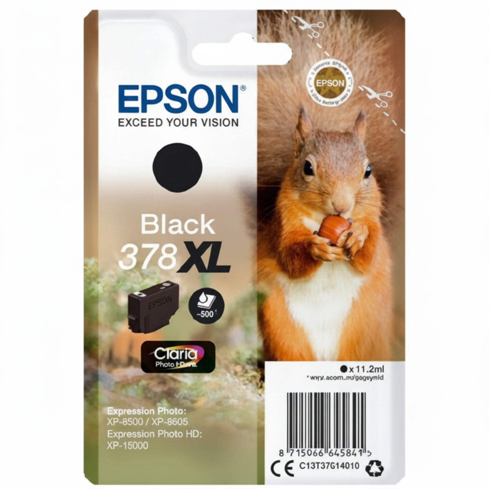 Original OEM Ink Cartridge Epson 378 XL (378XL) (Black)