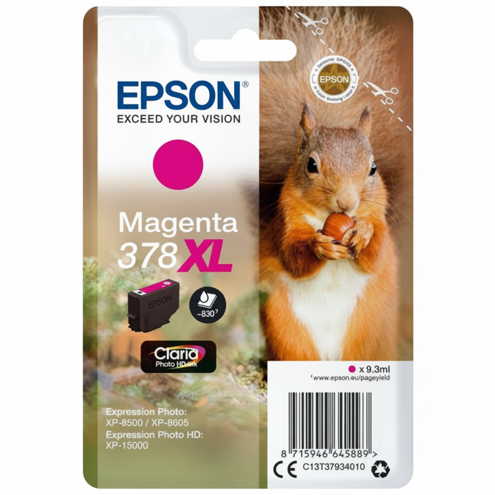 Original OEM Ink Cartridge Epson 378 XL (378XL) (Magenta)