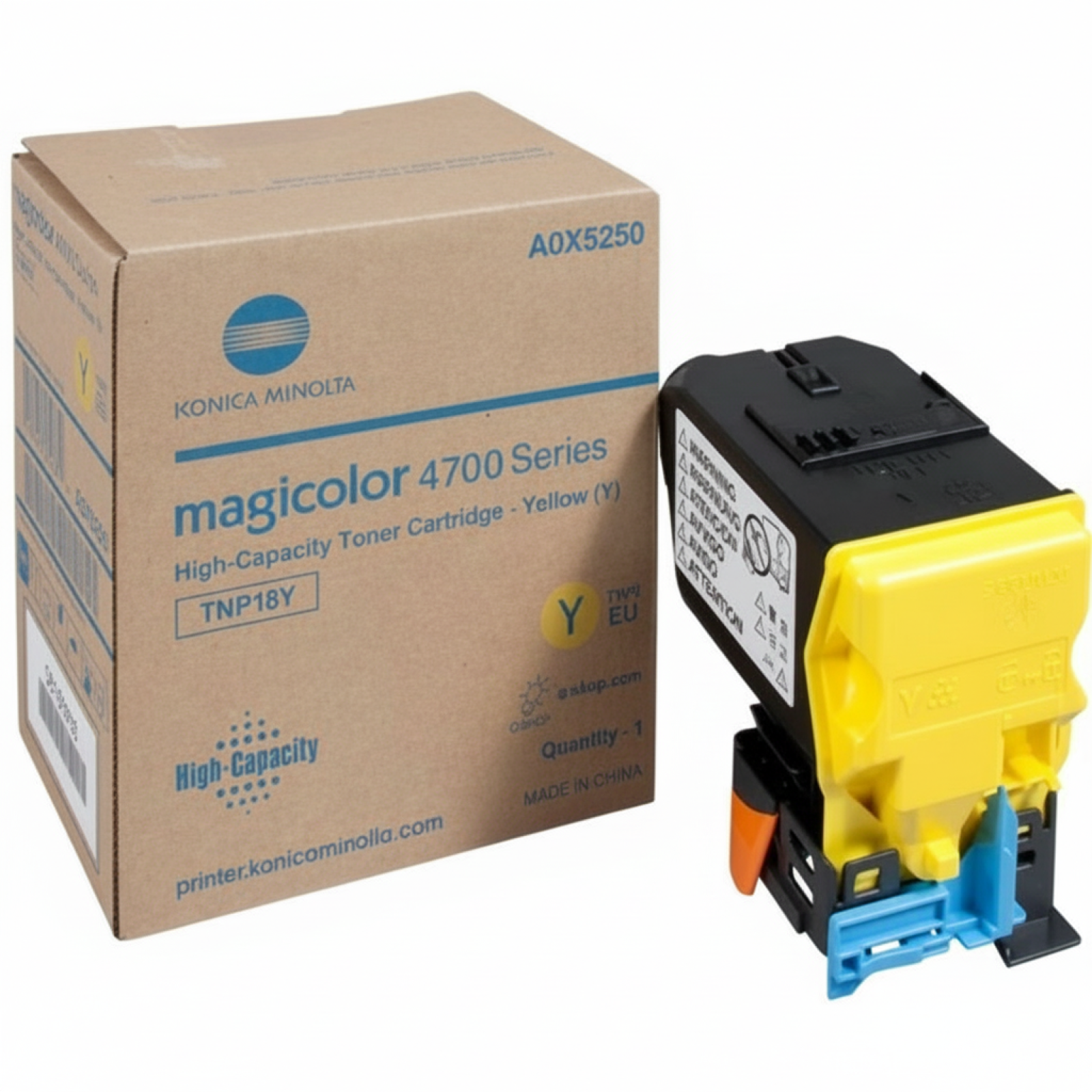Original OEM Toner KM TNP-18Y (A0X5250) (Yellow)
