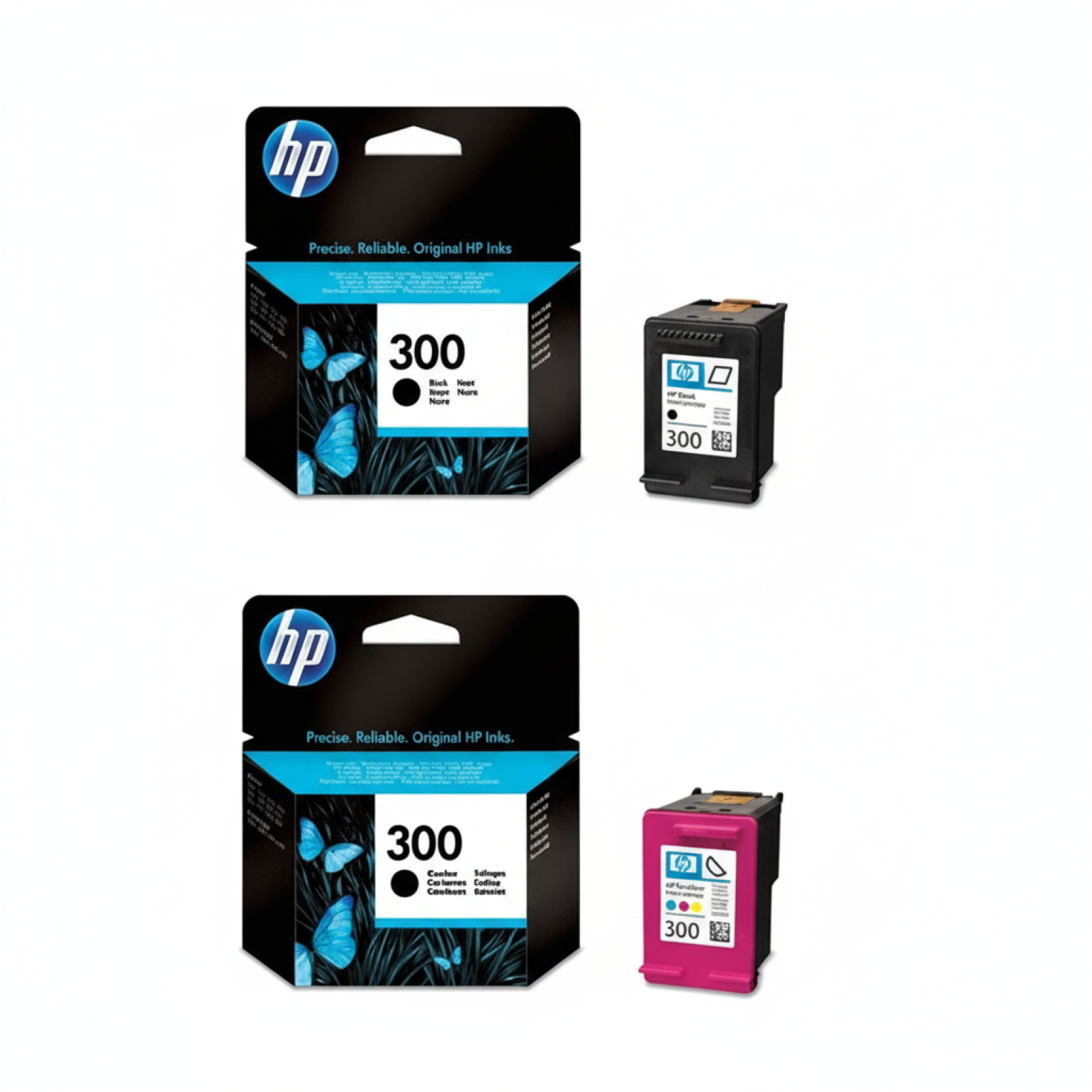 Original OEM Ink Cartridges HP 300 BK + 300 C (CN637EE) (multi pack)