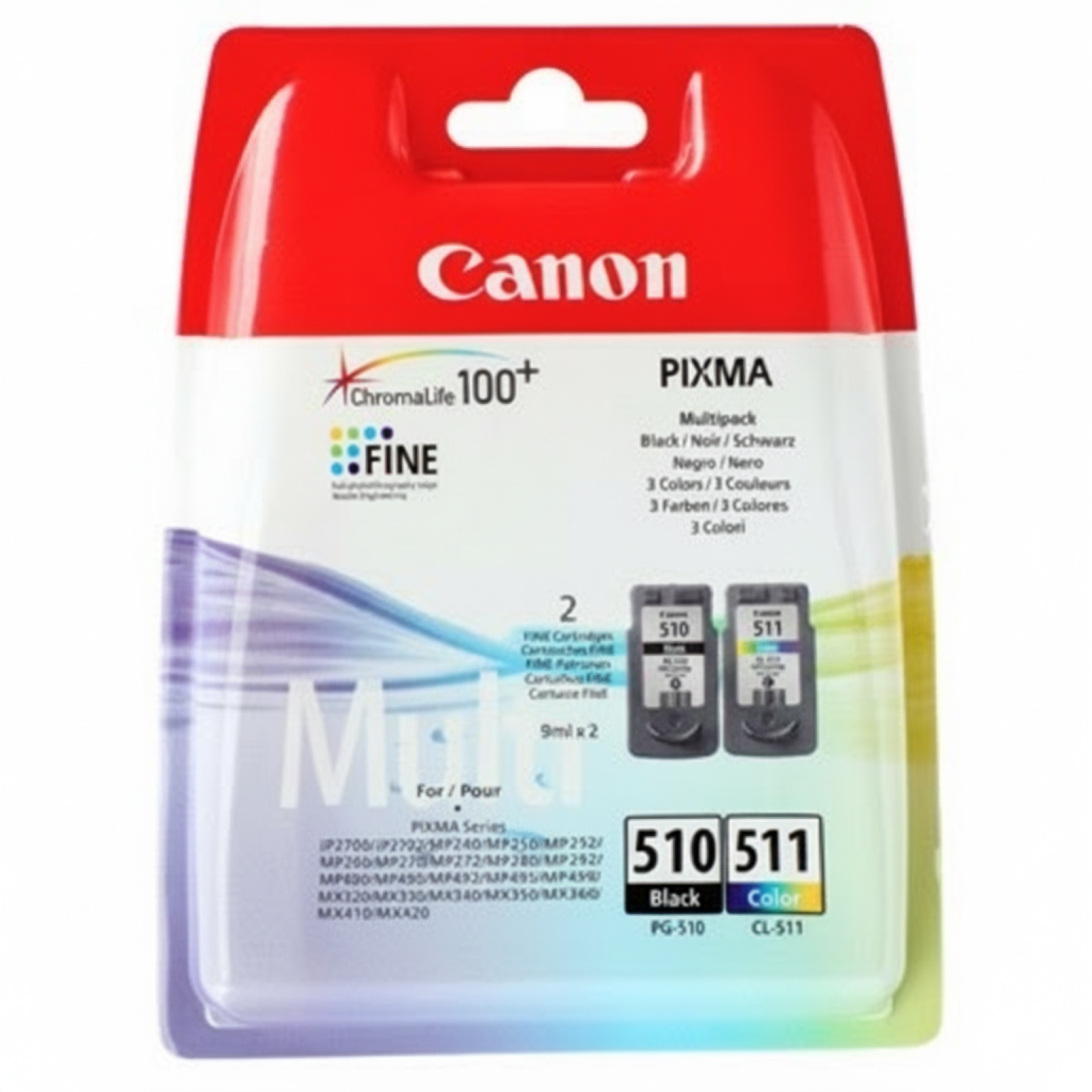 Original OEM Ink Cartridges Canon PG-510 + CL-511 (2970B010) (multi pack)
