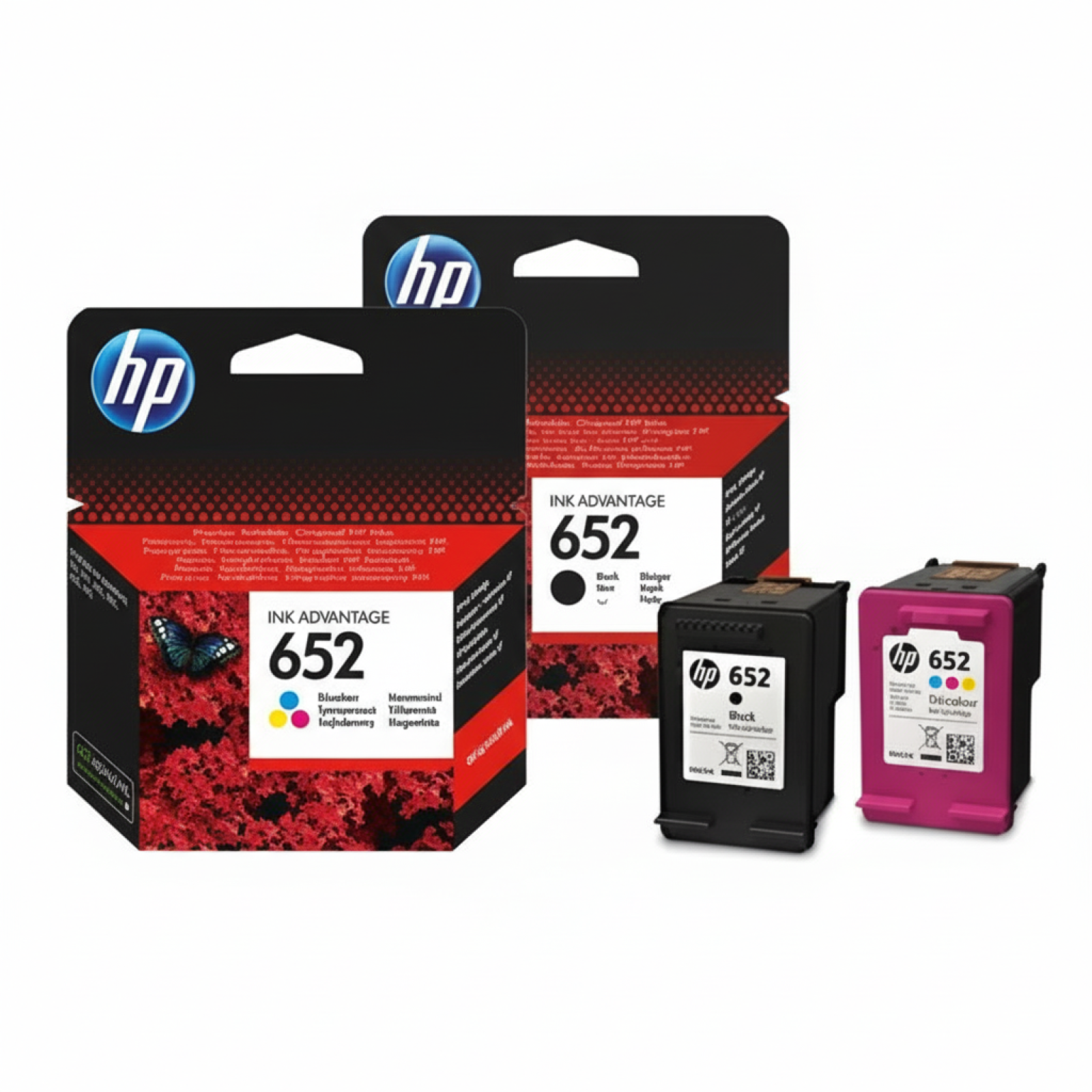 Original OEM Ink Cartridges HP 652 BK + 652 C (F6V25AE, F6V24AE) (multi pack)
