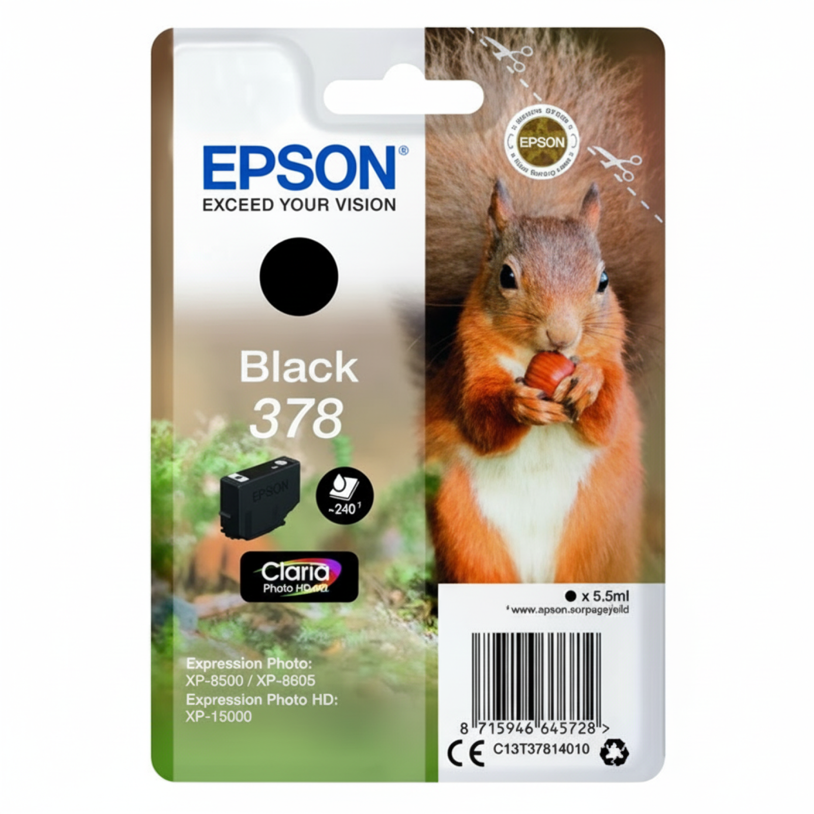 Original OEM Ink Cartridge Epson 378 (378) (Black)