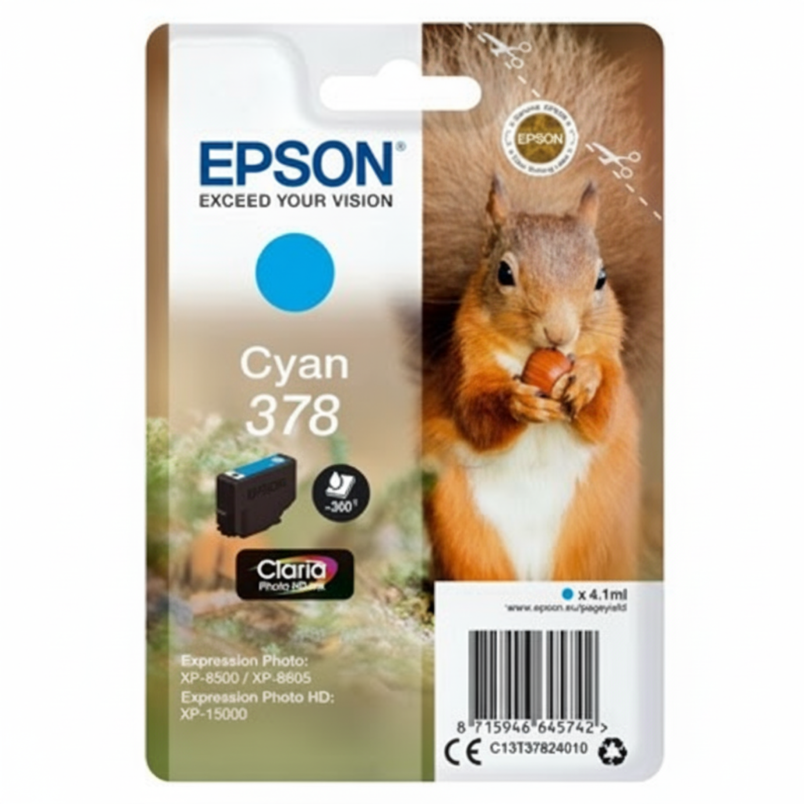 Original OEM Ink Cartridge Epson 378 (378) (Cyan)