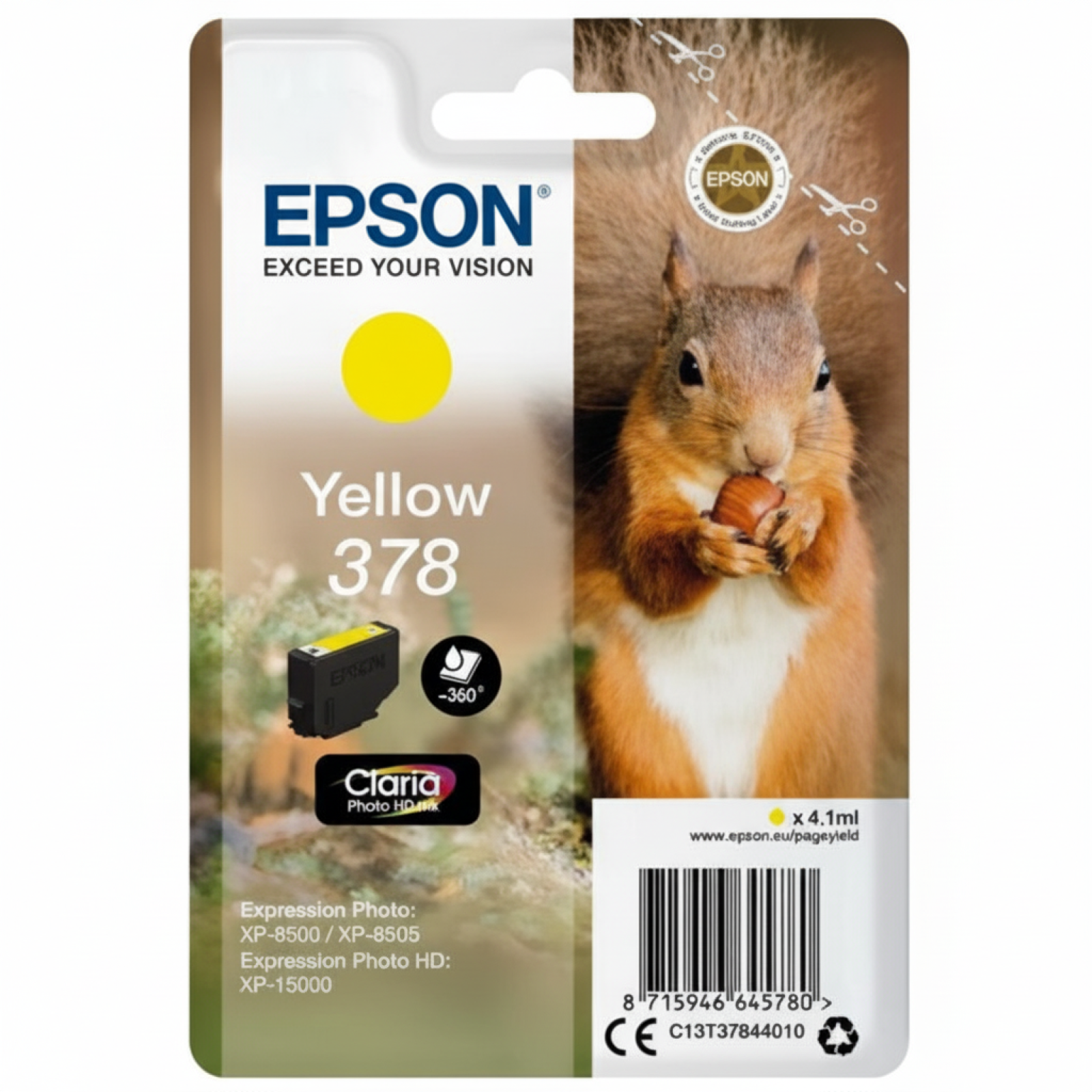 Original OEM Ink Cartridge Epson 378 (378) (Yellow)