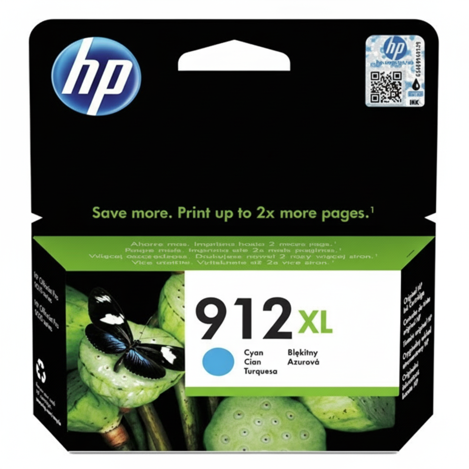 Original OEM Ink Cartridge HP 912 XL (3YL81AE) (Cyan)
