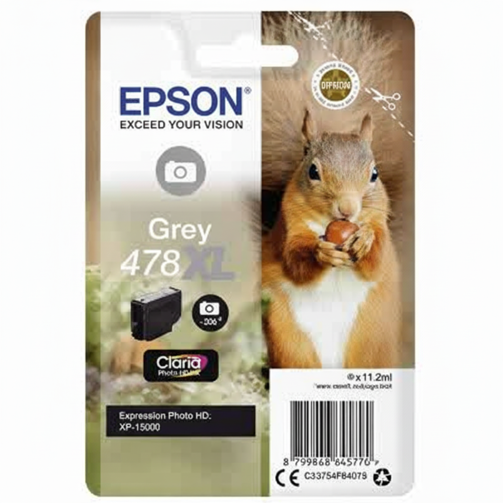Original OEM Ink Cartridge Epson 478 XL (478XL) (Gray)