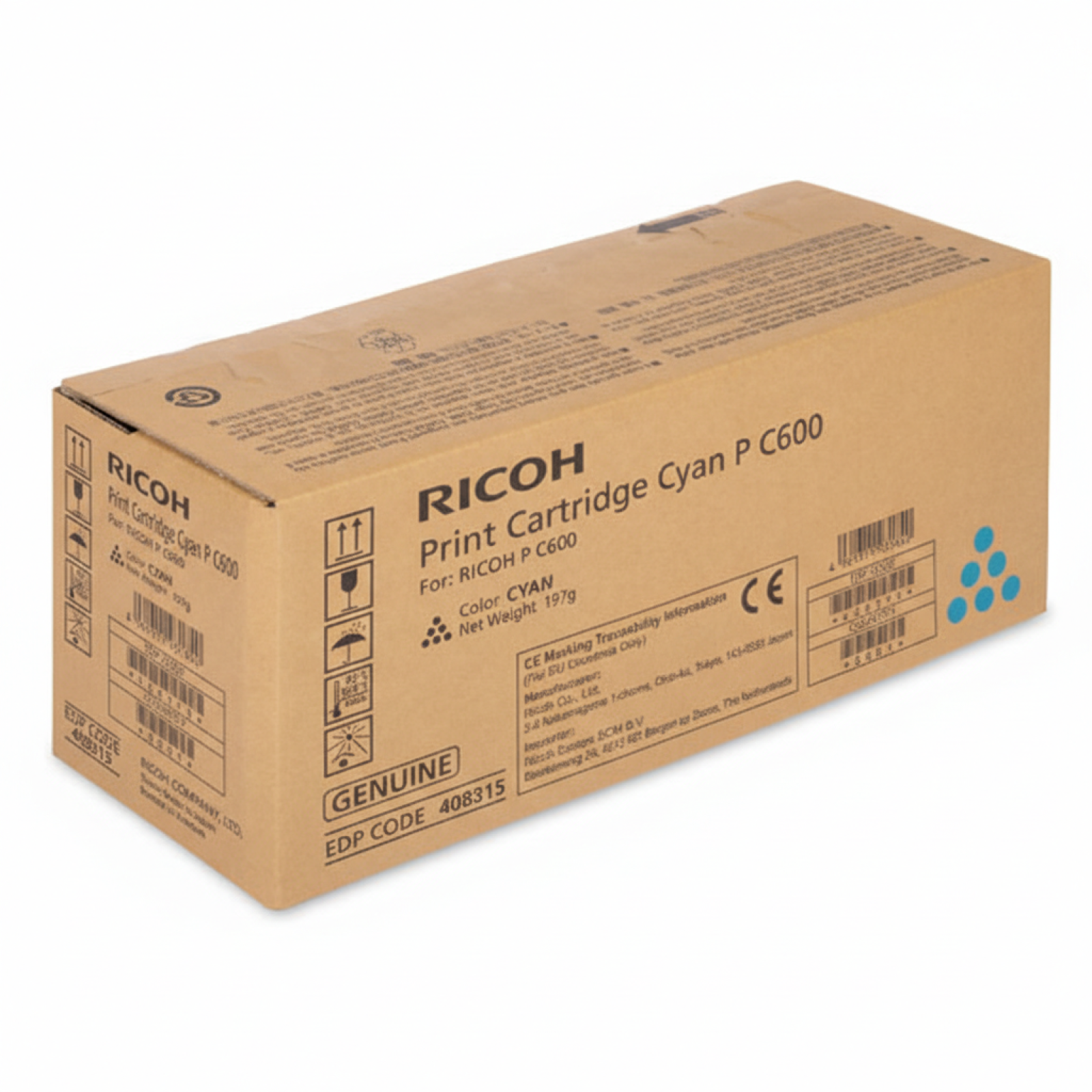 Original OEM Toner Ricoh C600 (408315) (Cyan)