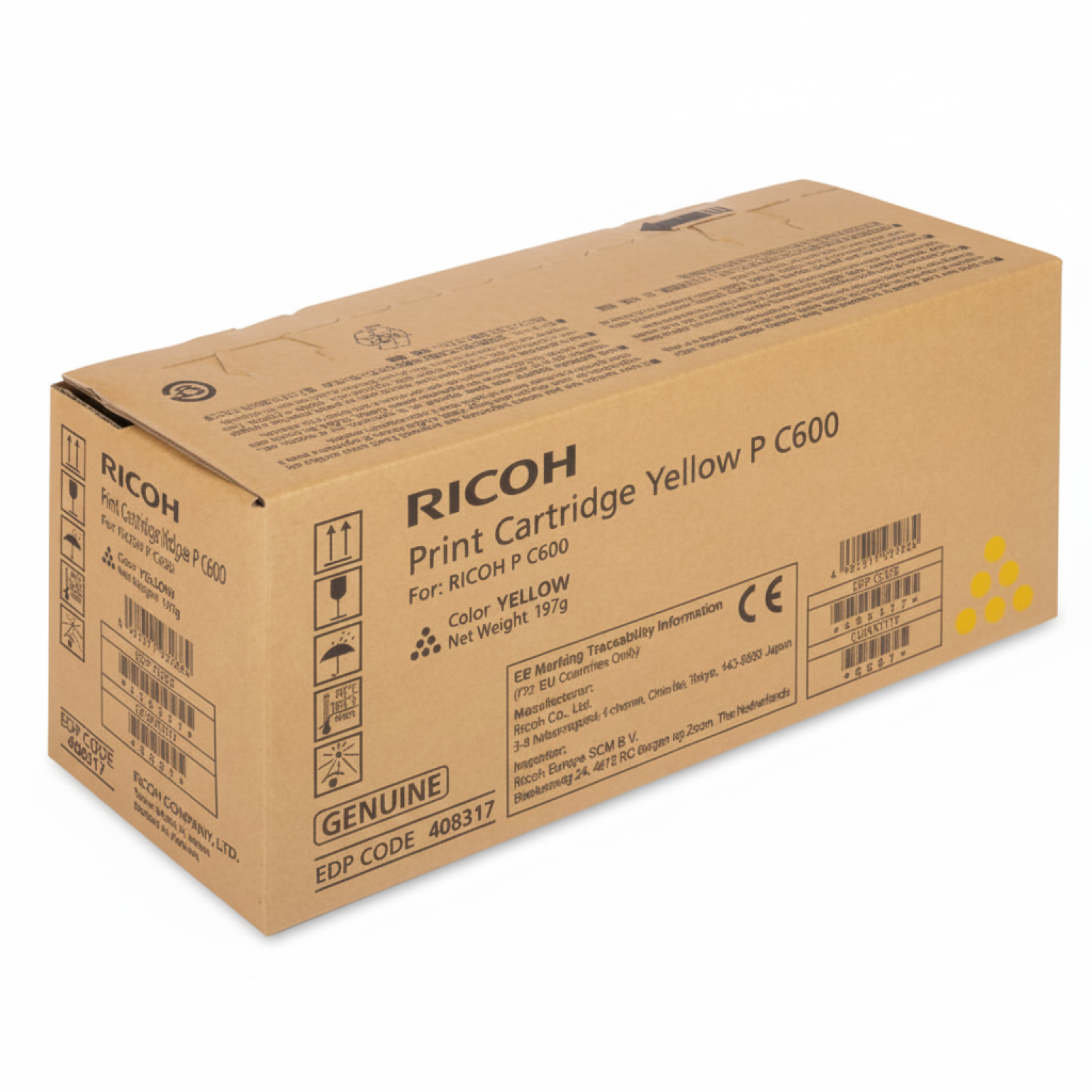 Original OEM Toner Ricoh C600 (408317) (Yellow)