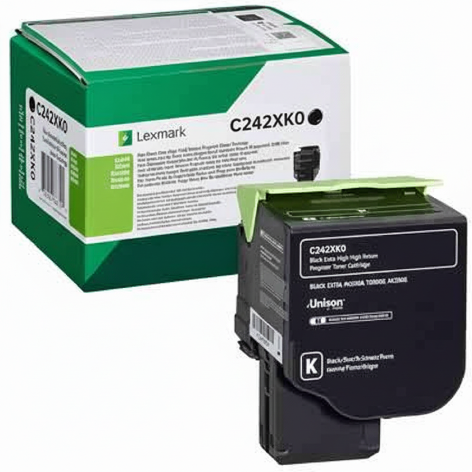 Original OEM Toner Lexmark C242X K (C242XK0) (Black)