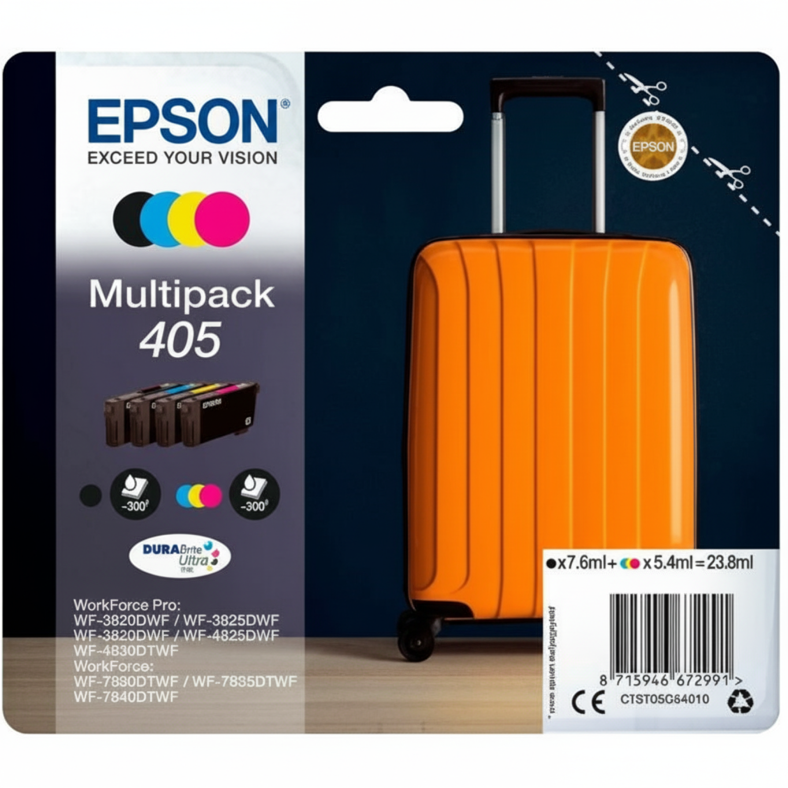 Original OEM Ink Cartridges Epson 405 CMYK (C13T05G64010) (multi pack)