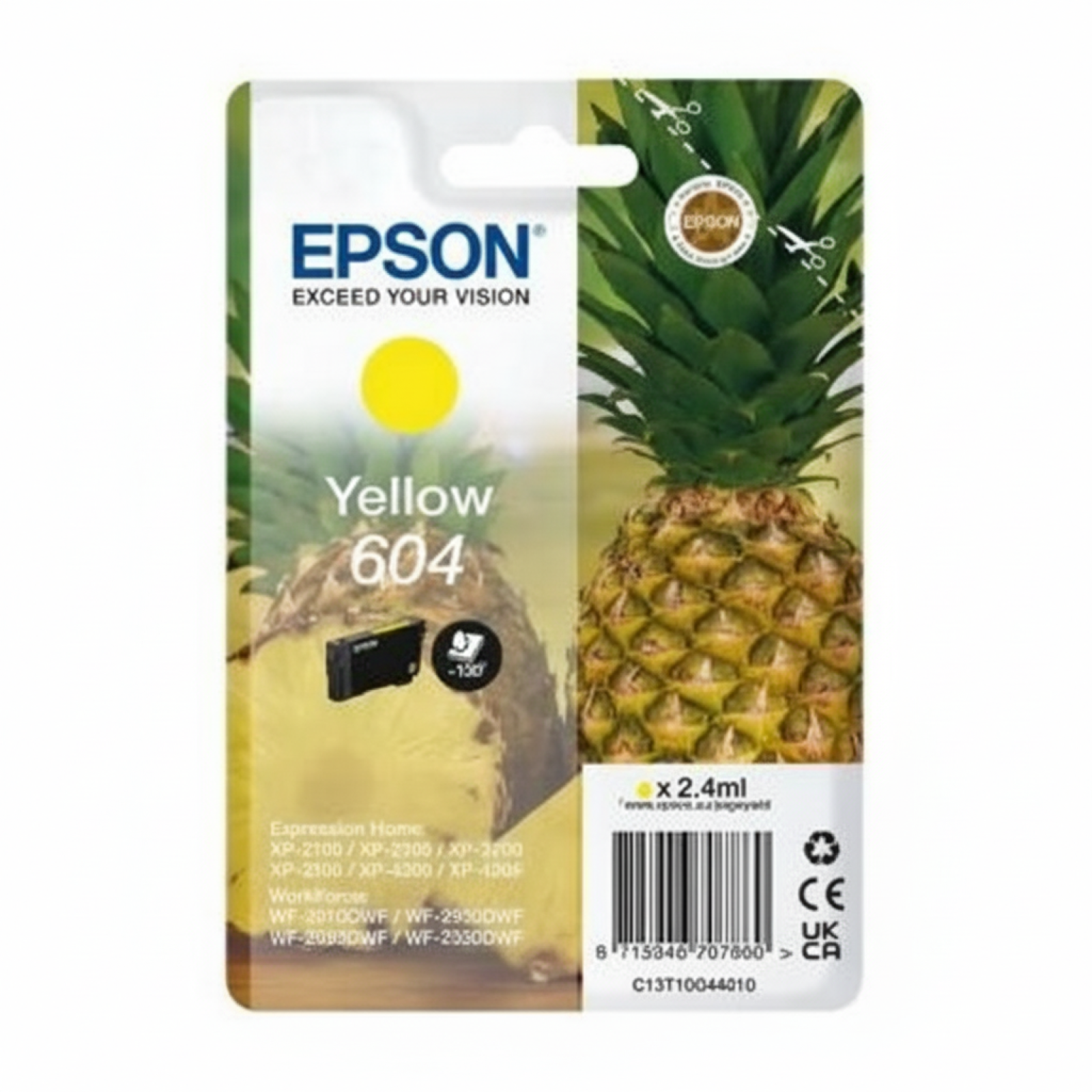Original OEM Ink Cartridge Epson 604 (C13T10G44010) (Yellow)