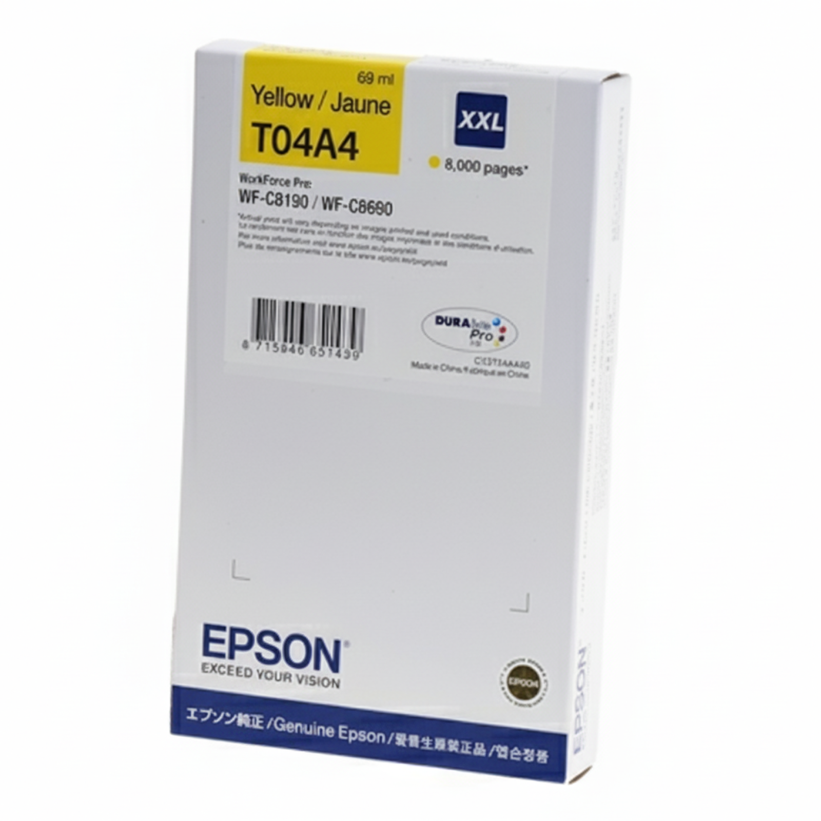 Original OEM Ink Cartridge Epson T04A4 XXL (C13T04A440) (Yellow)