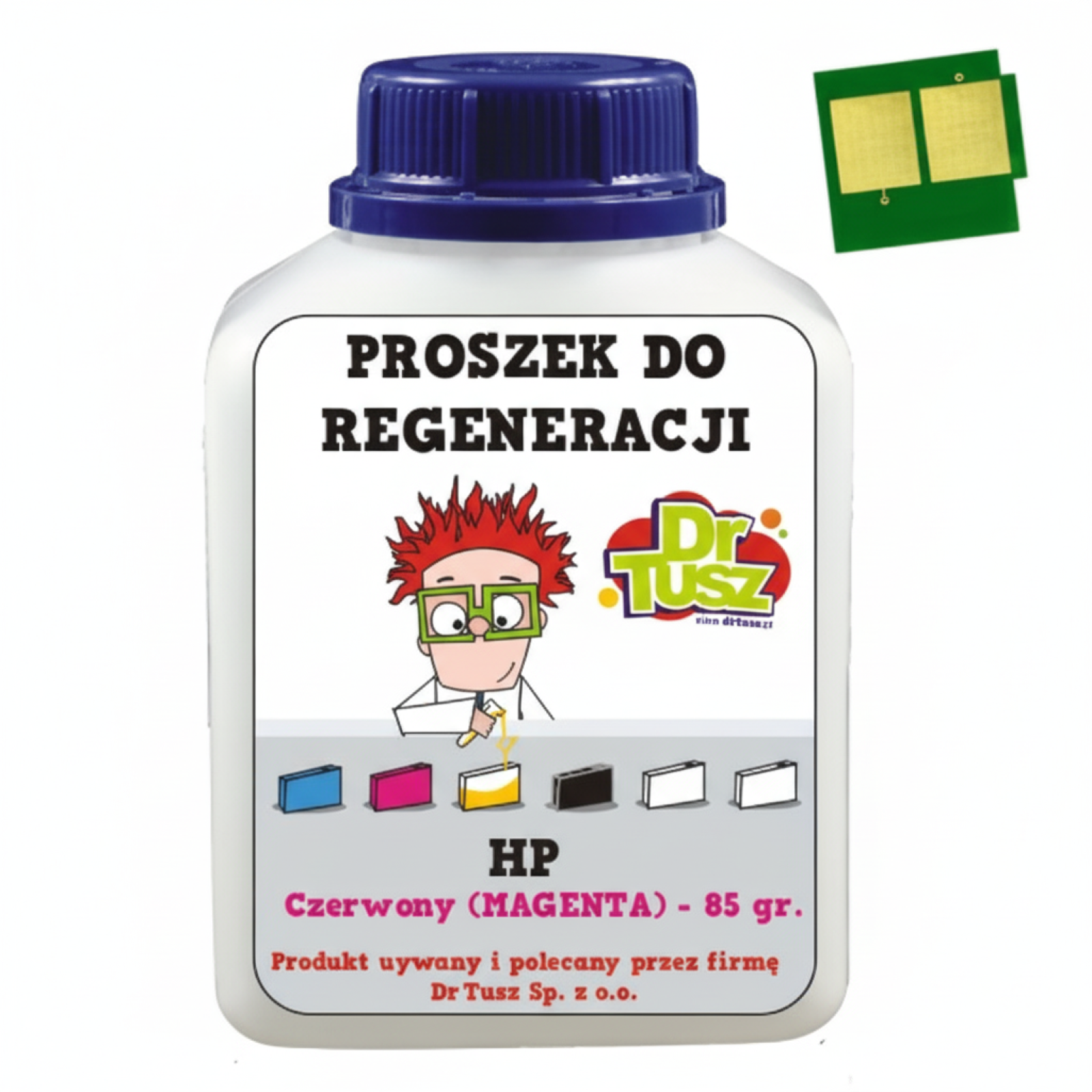 Bulk Toner + Chip to refill cartridge HP 124A (Q6003A) (Magenta)
