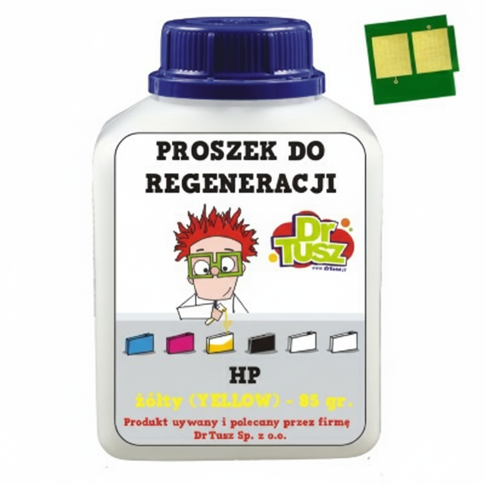 Bulk Toner + Chip to refill cartridge HP 124A (Q6002A) (Yellow)