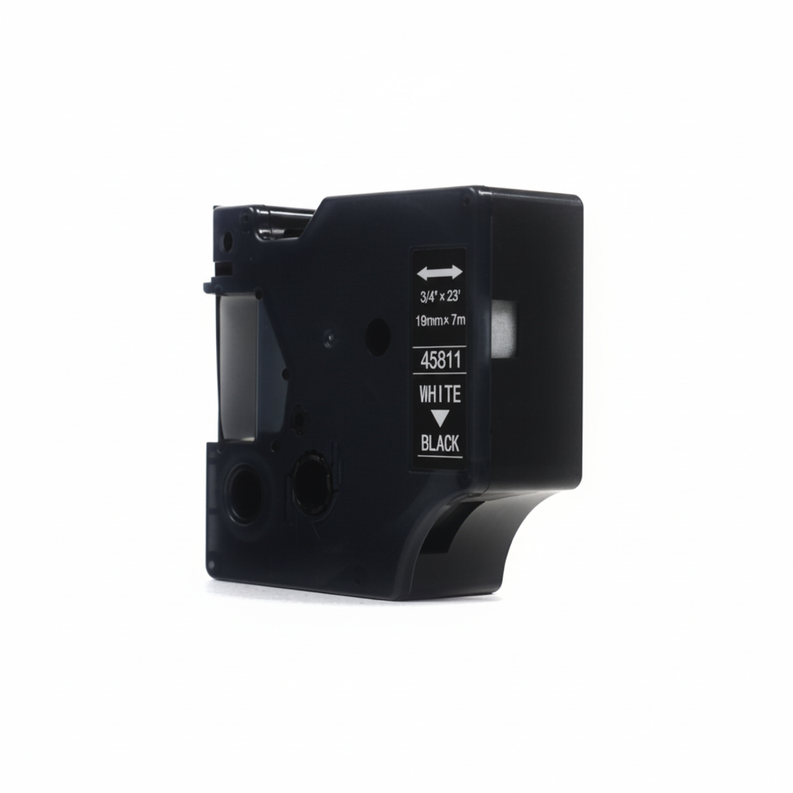 Compatible Tape D1-45811 for DYMO (D1-45811) (Black) (19 mm, 7 m, Black, White)