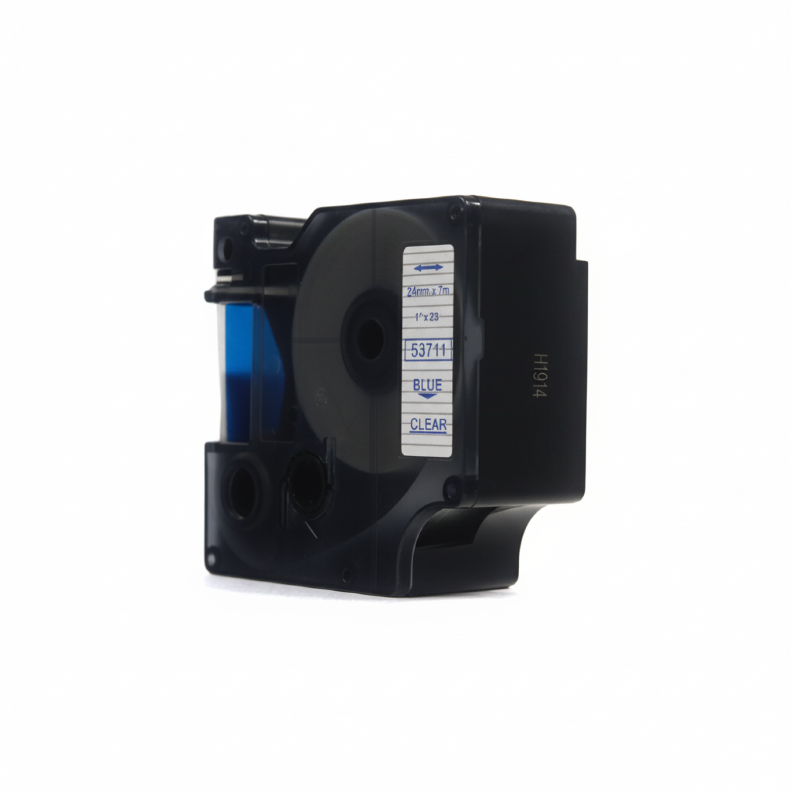 Compatible Tape D1-53711 for DYMO (D1-53711) (Transparent) (24 mm, 7 m, Transparent, Blue)