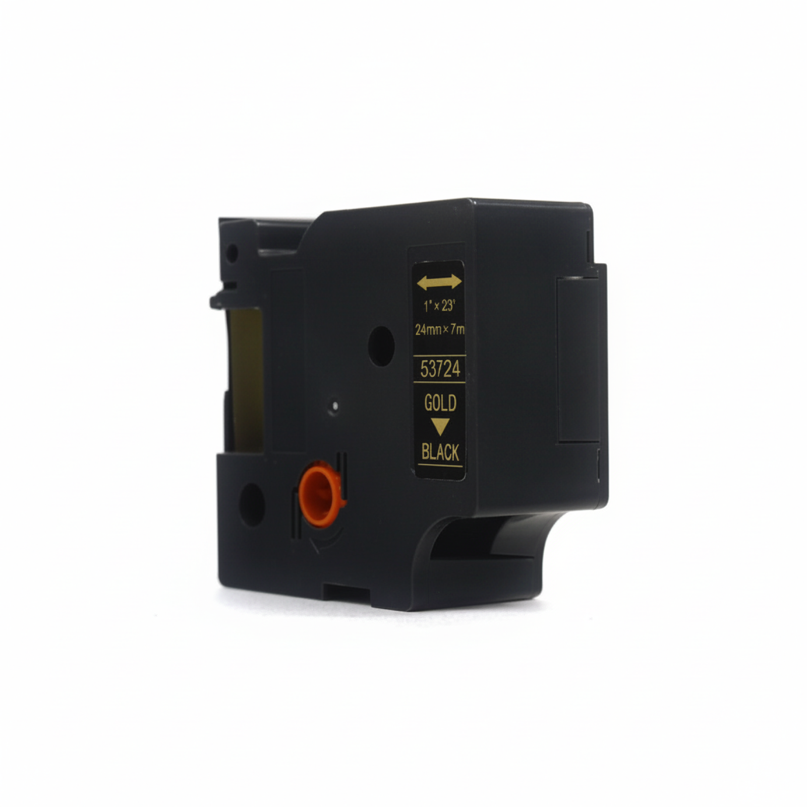 Compatible Tape D1-53724 for DYMO (D1-53724) (Black) (24 mm, 7 m, Black, Gold)