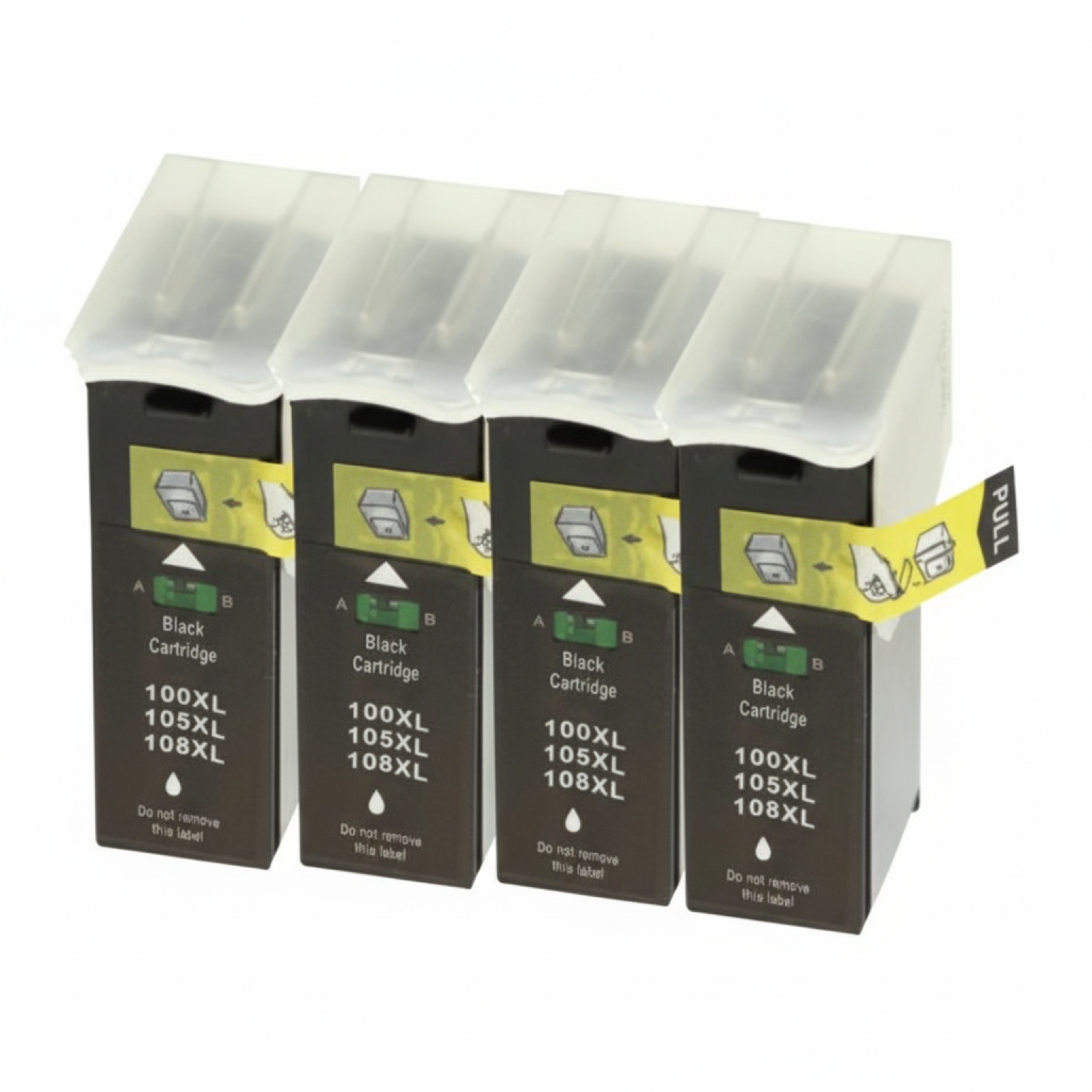 Compatible Ink Cartridges 100 XL BK for Lexmark (DT-AL-100XLBK F) (Black) (4xpack)