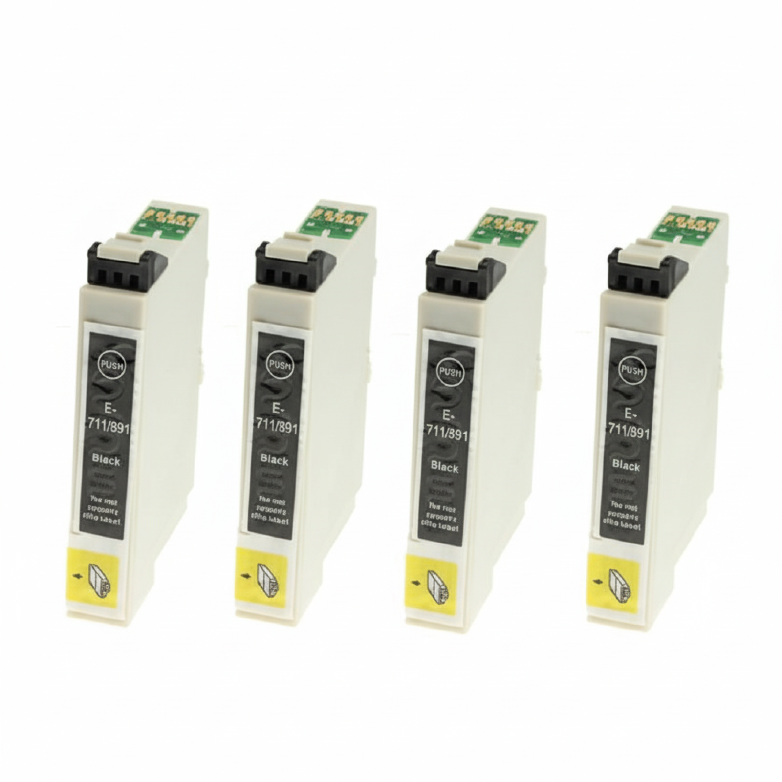 Compatible Ink Cartridges T0711 for Epson (DT-AE-711 F) (Black) (4xpack)