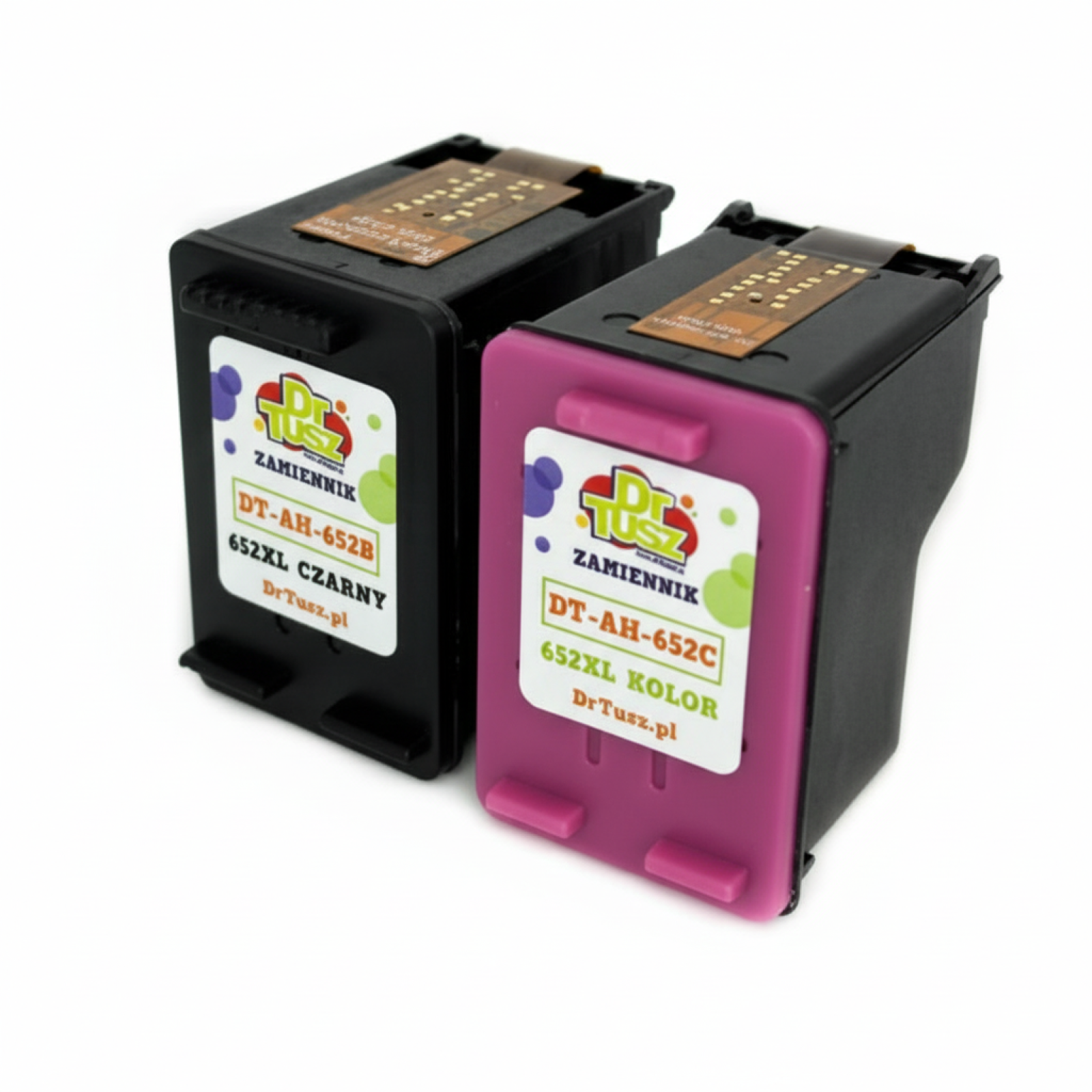 Compatible Ink Cartridges 652 BK + 652 C for HP (DT-AH-652 K) (multi pack)